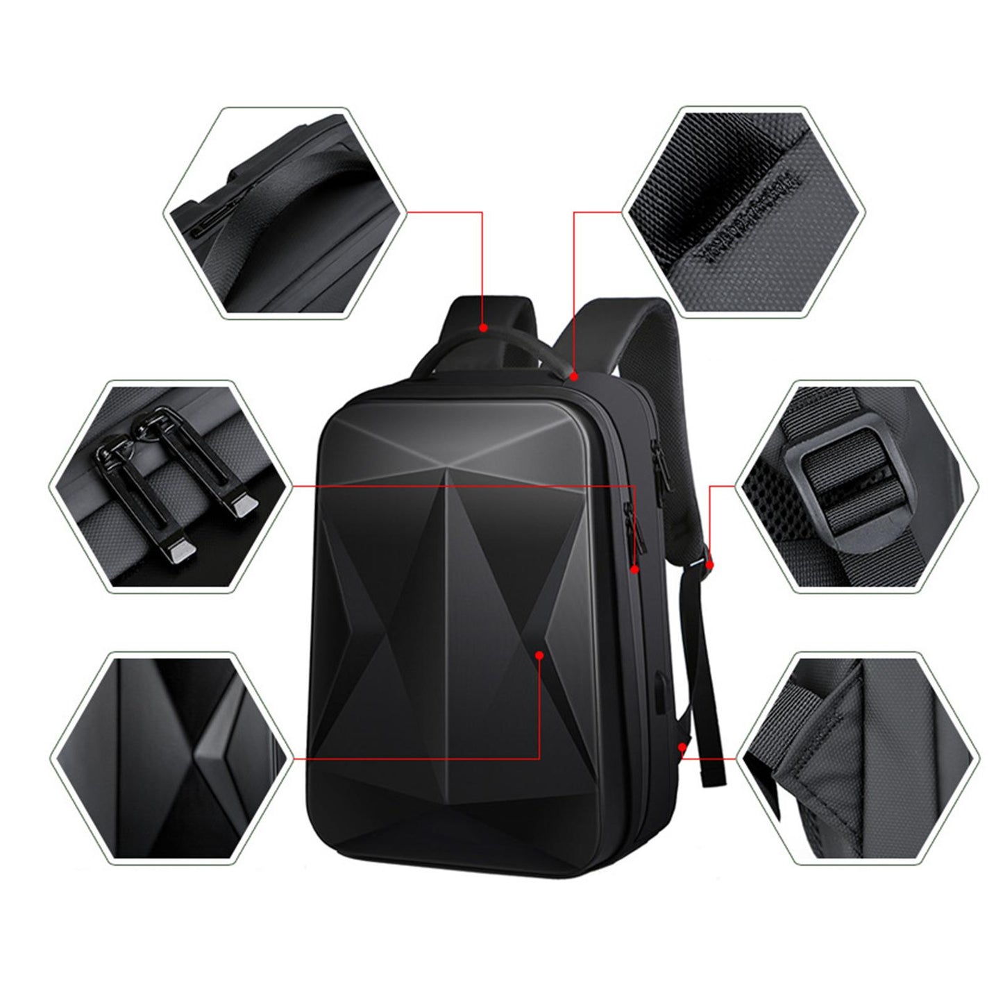 Waterproof Laptop Backpack Resistant Lightweight for Travel Hiking Men Gray