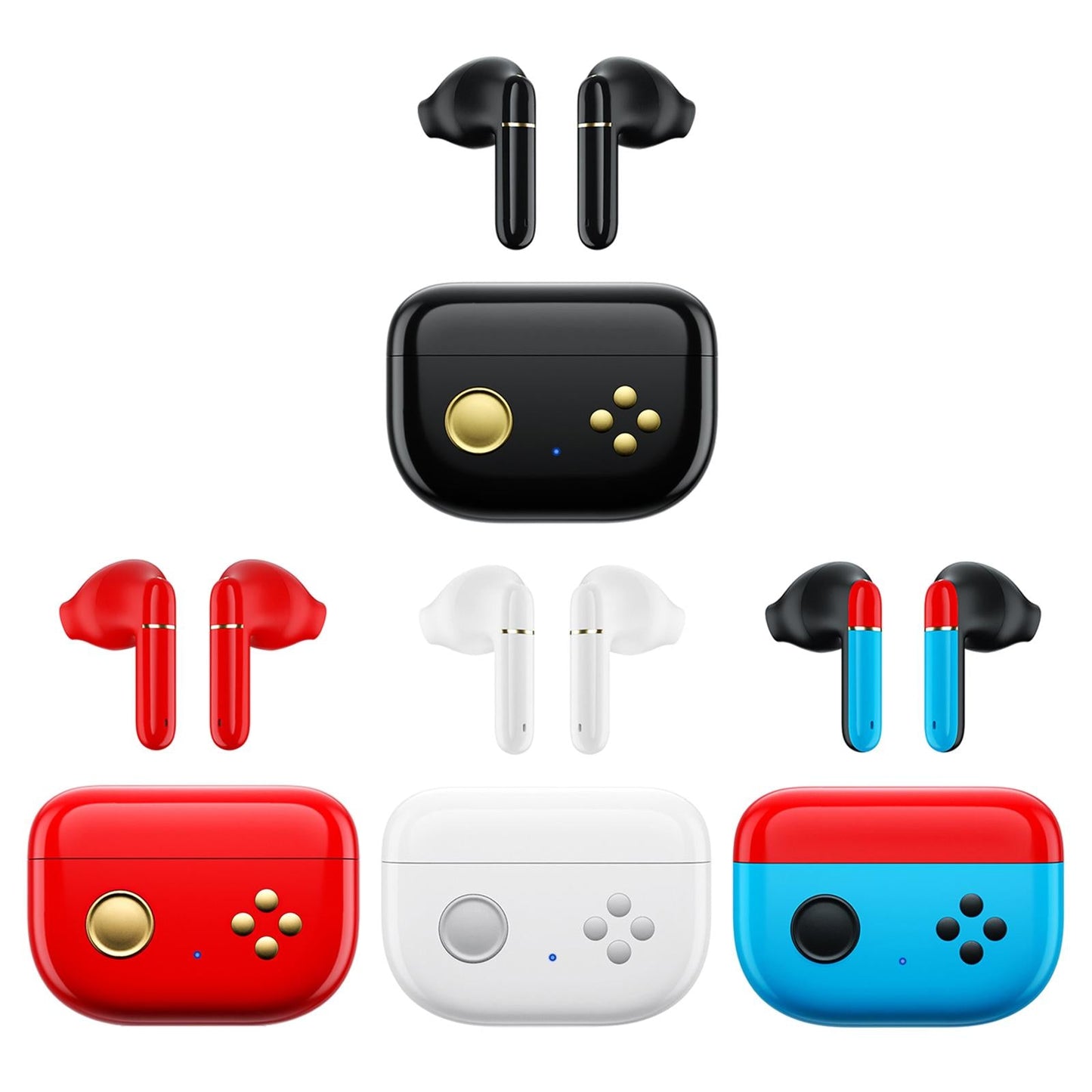 Wireless Bluetooth 5.0 Earphones NFC Touch Control in-Ear for Gaming Phones black