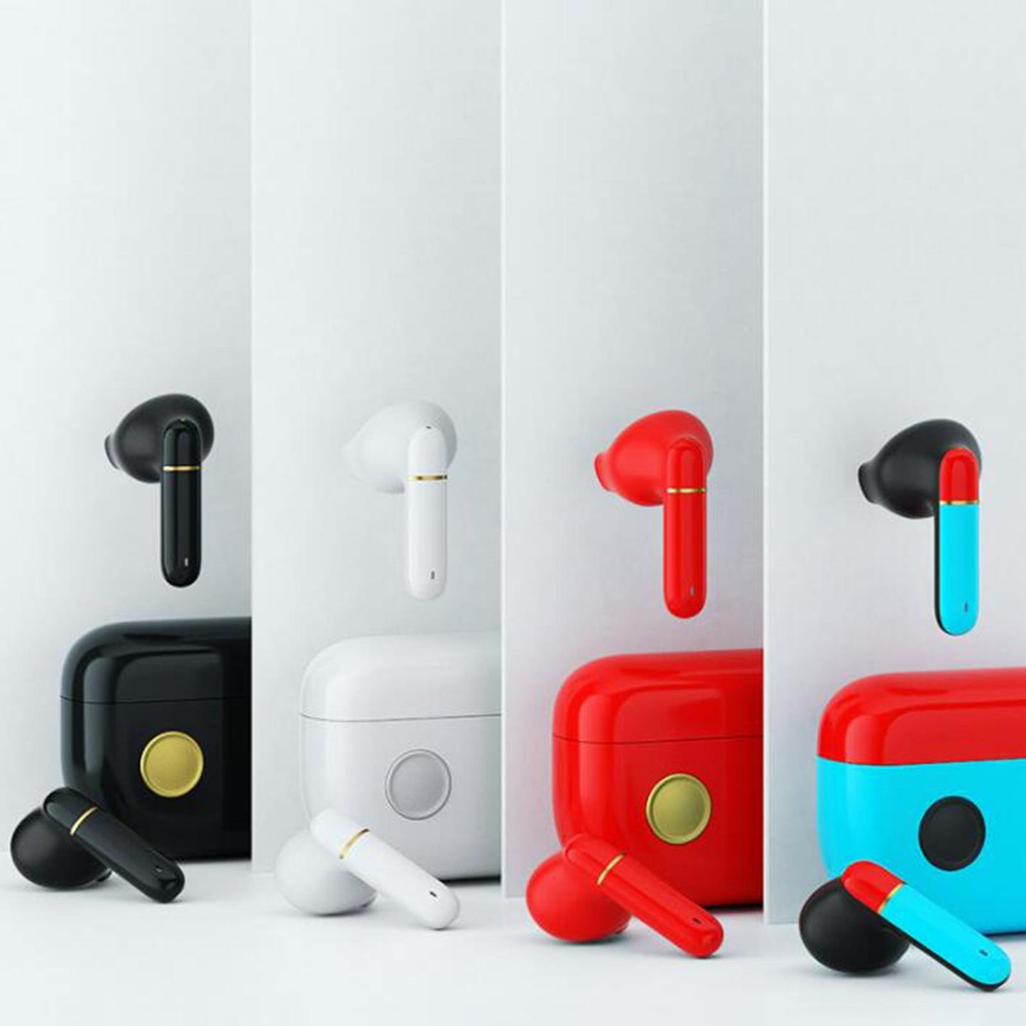 Wireless Bluetooth 5.0 Earphones NFC Touch Control in-Ear for Gaming Phones colorful