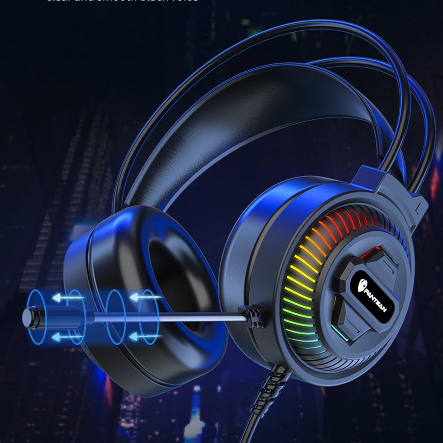 On-Ear 3.5mm Stereo Headsets Earphone with Microphone AUX No Light