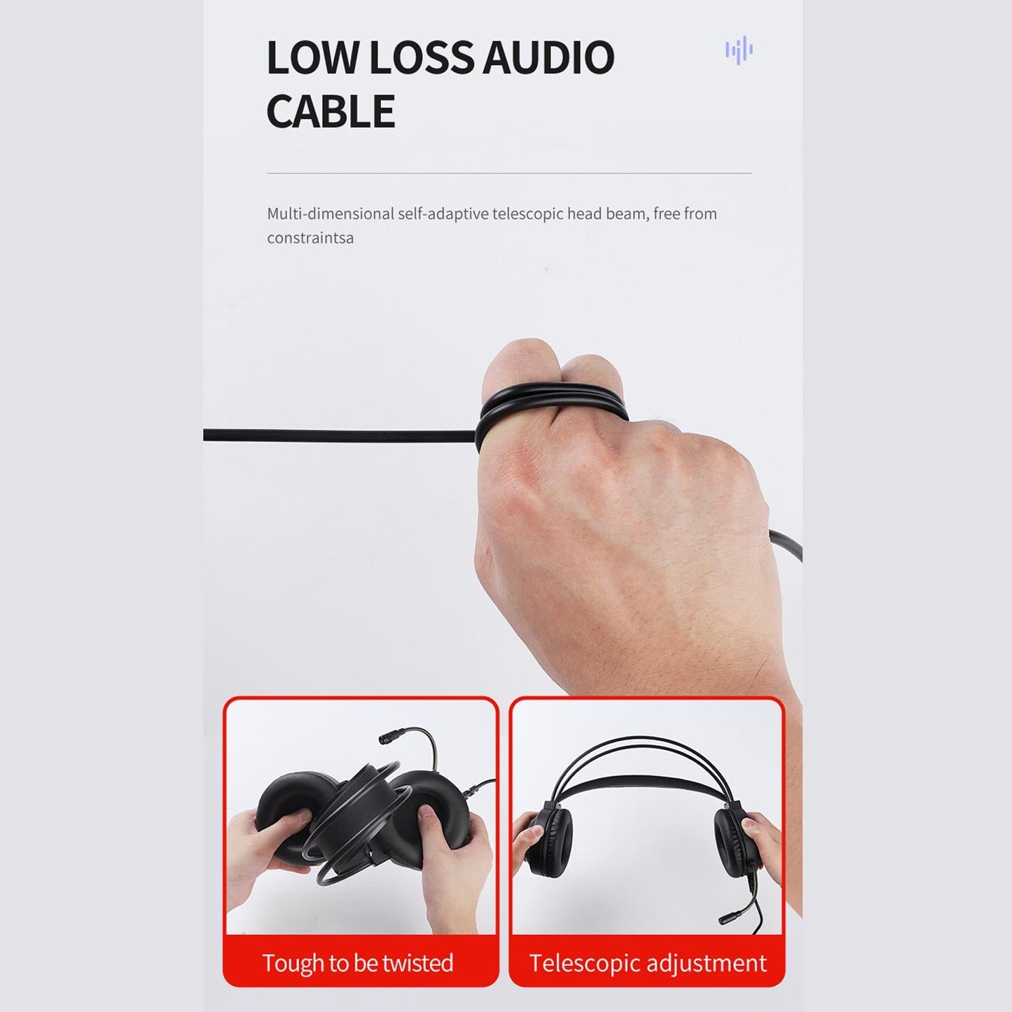 On-Ear 3.5mm Stereo Headsets Earphone with Microphone AUX No Light