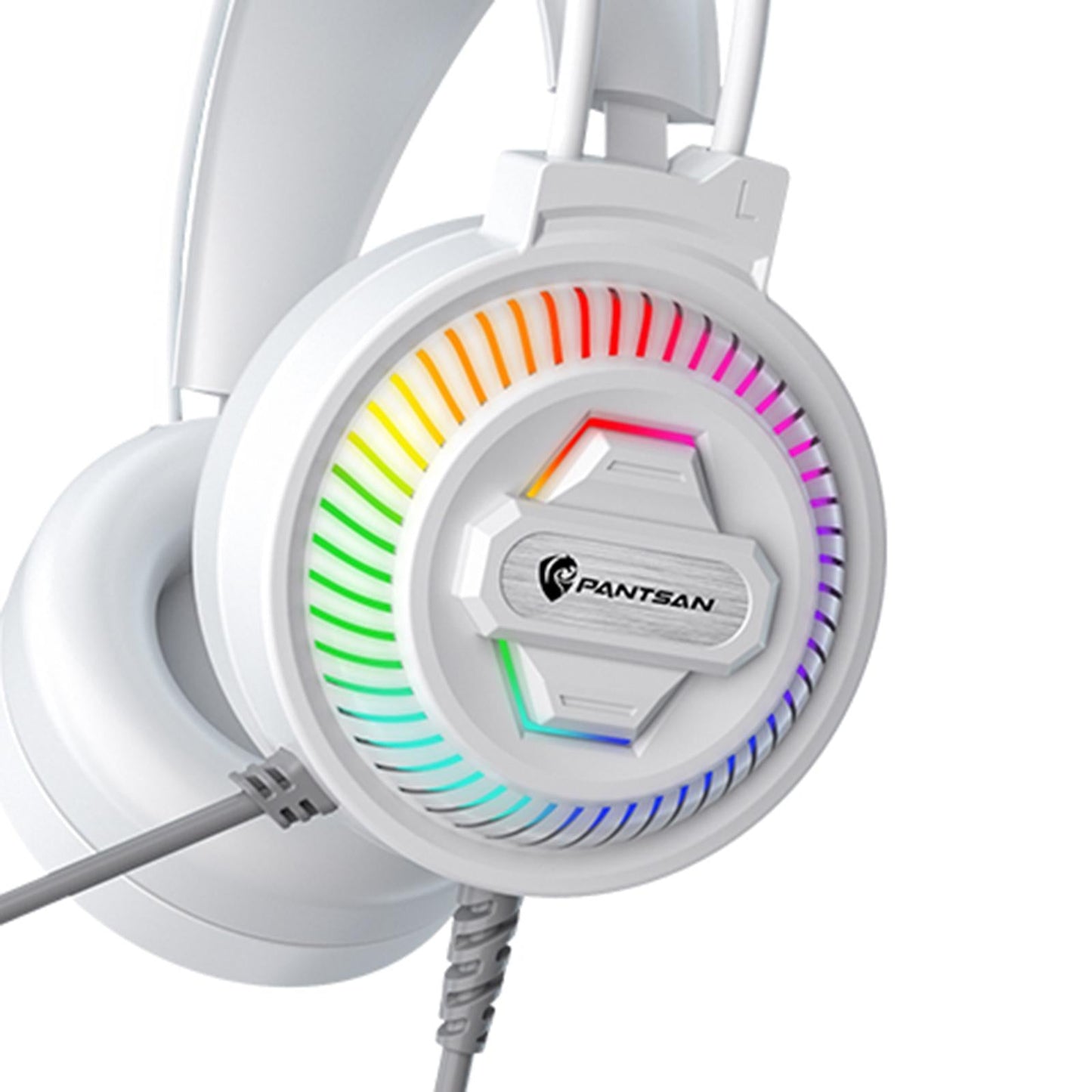 On-Ear 3.5mm Stereo Headsets Earphone with Microphone 3.5mm with USB White