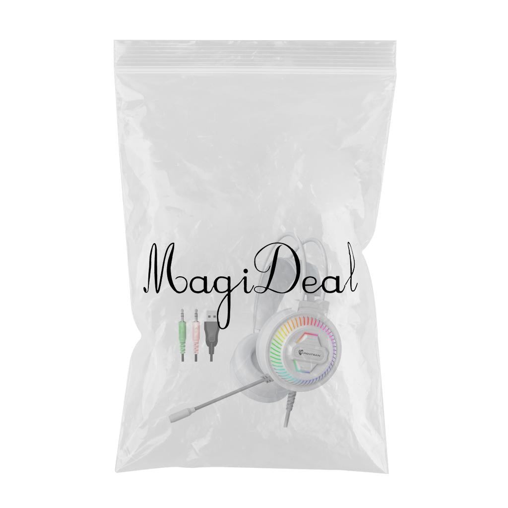 On-Ear 3.5mm Stereo Headsets Earphone with Microphone 3.5mm with USB White