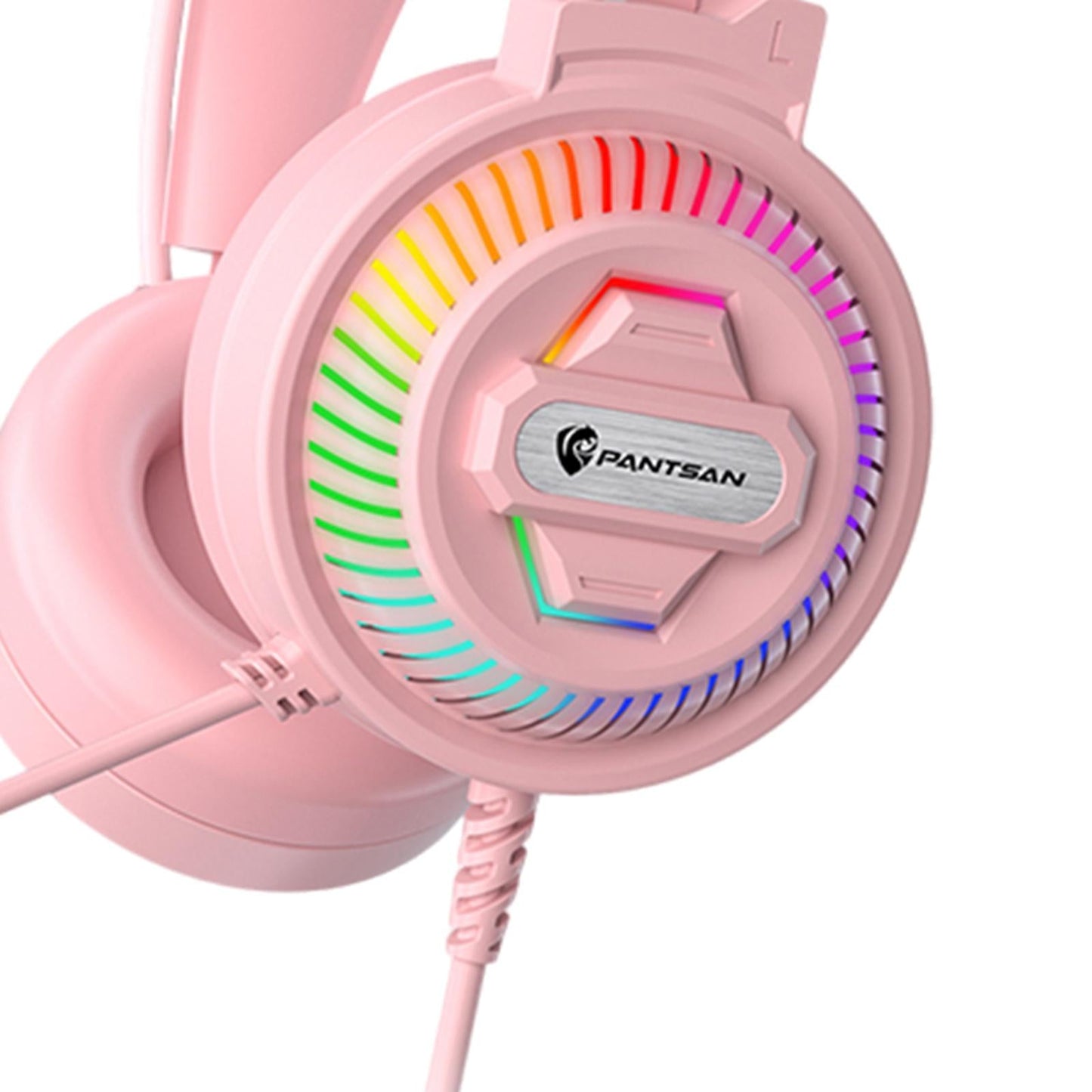 On-Ear 3.5mm Stereo Headsets Earphone with Microphone 3.5mm with USB Pink