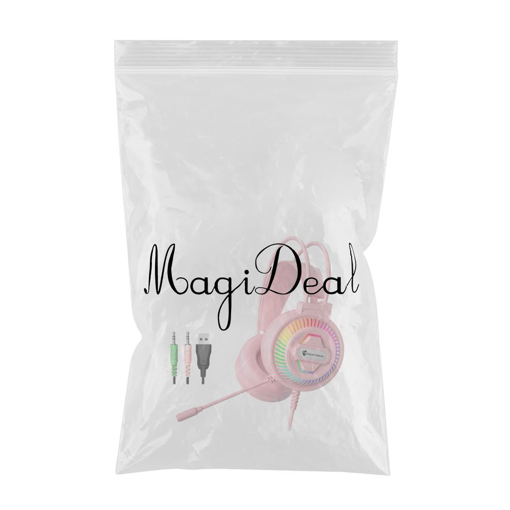 On-Ear 3.5mm Stereo Headsets Earphone with Microphone 3.5mm with USB Pink