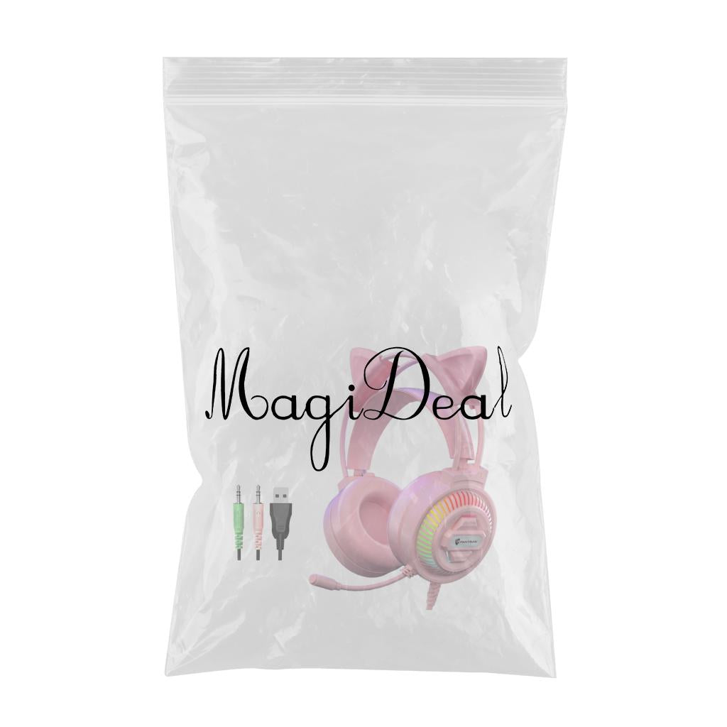 On-Ear 3.5mm Stereo Headsets Earphone with Microphone 3.5mm Pink with ear