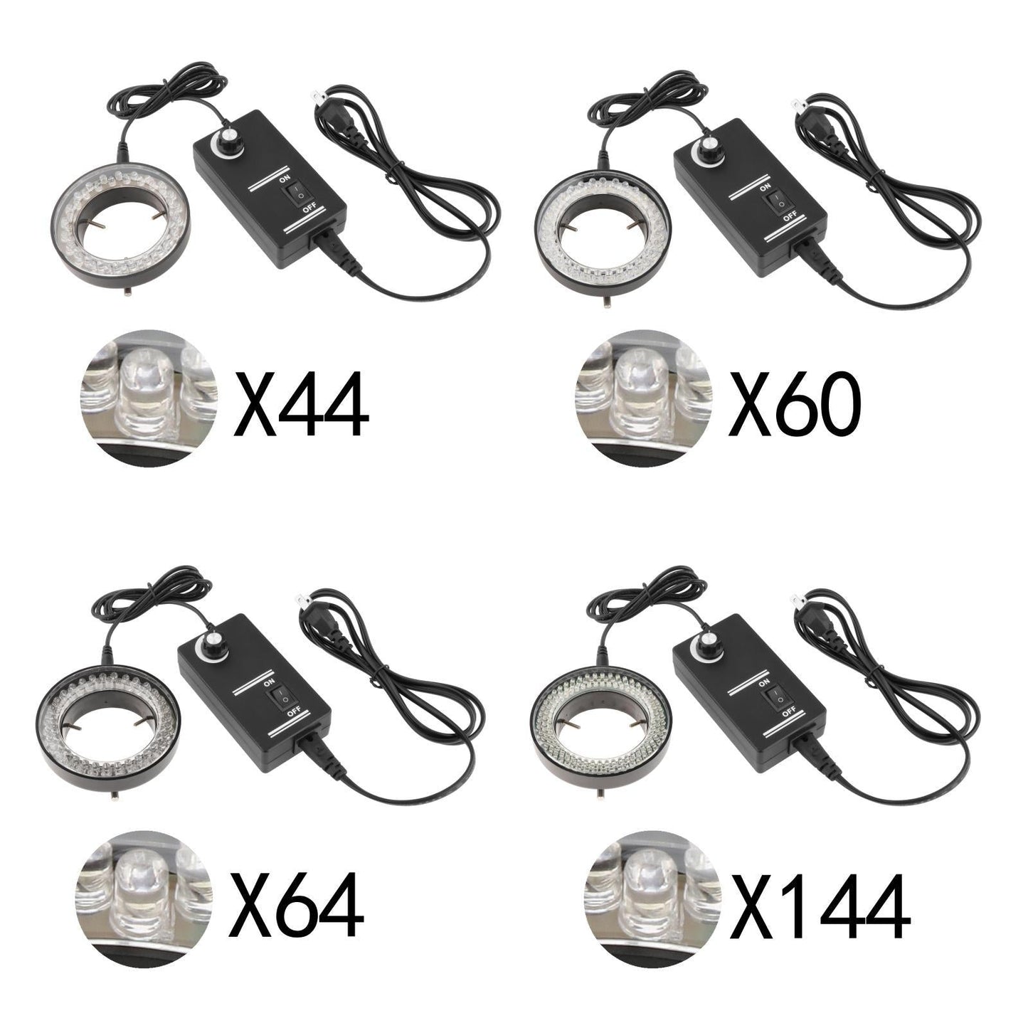 LED Ring Light Electronics 6500K Lamp for Stereo Microscope & Camera 44pcs