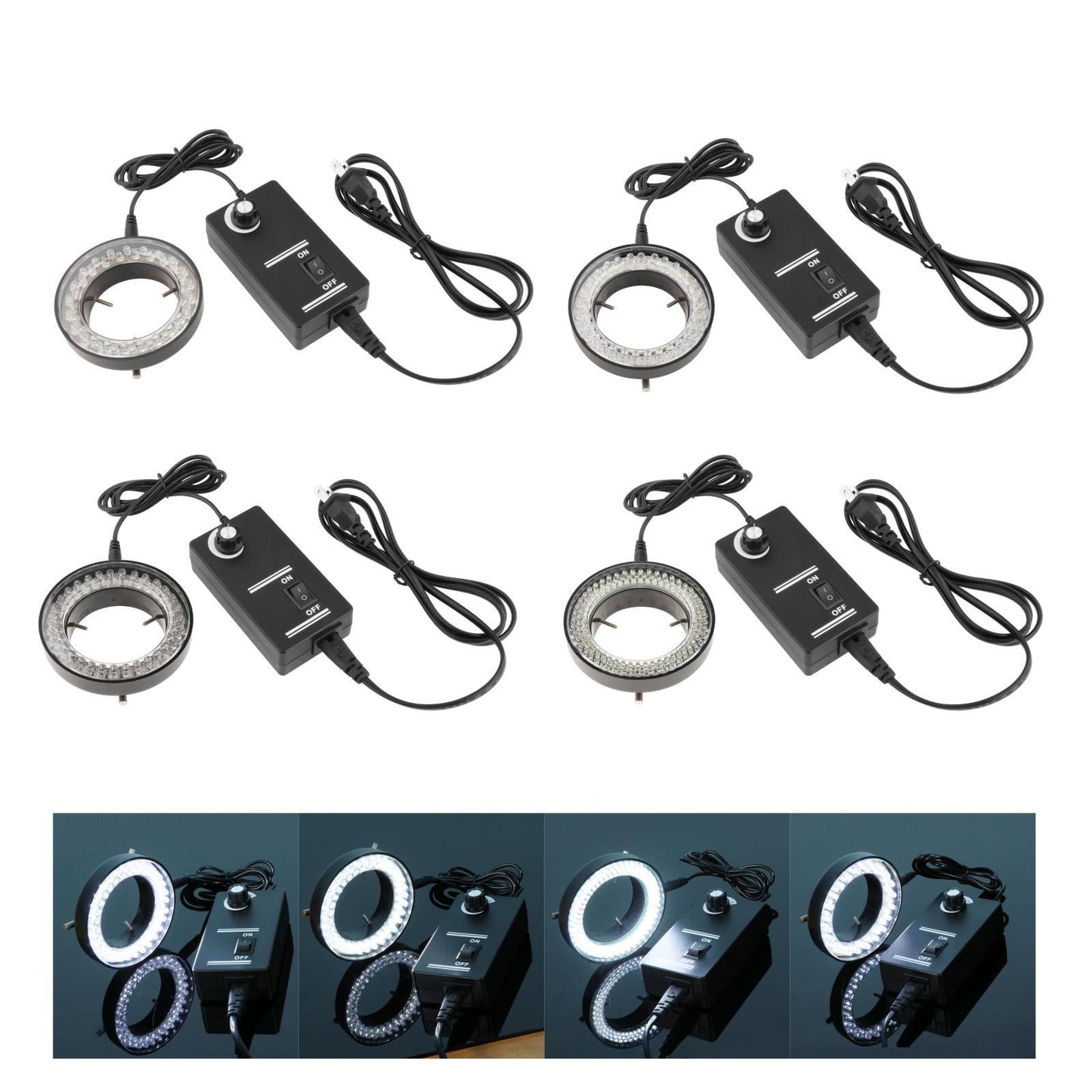 LED Ring Light Electronics 6500K Lamp for Stereo Microscope & Camera 44pcs