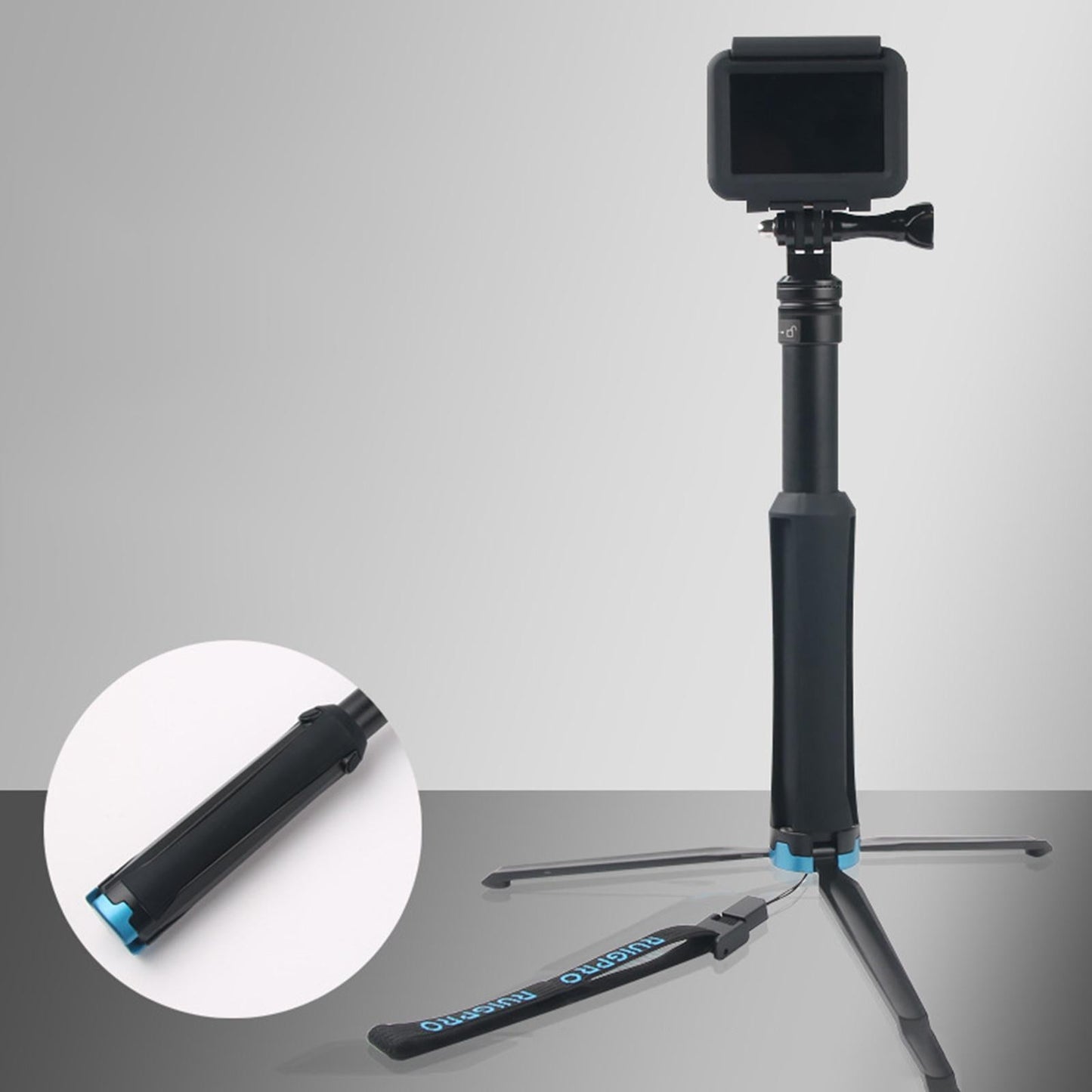 Portable Selfie Stick Tripod Stand Holder Kits for Cameras with Long Screw