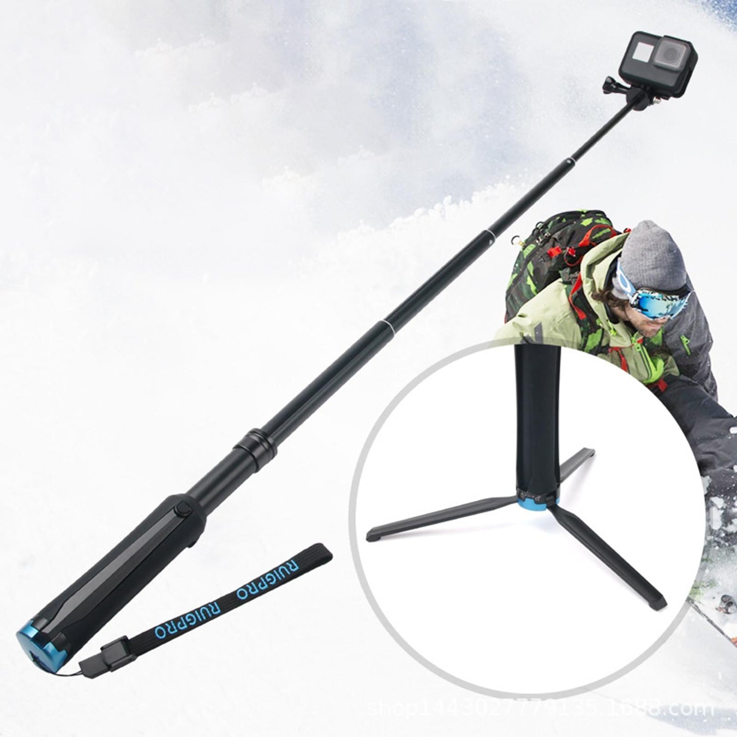 Portable Selfie Stick Tripod Stand Holder Kits for Cameras No Long Screw