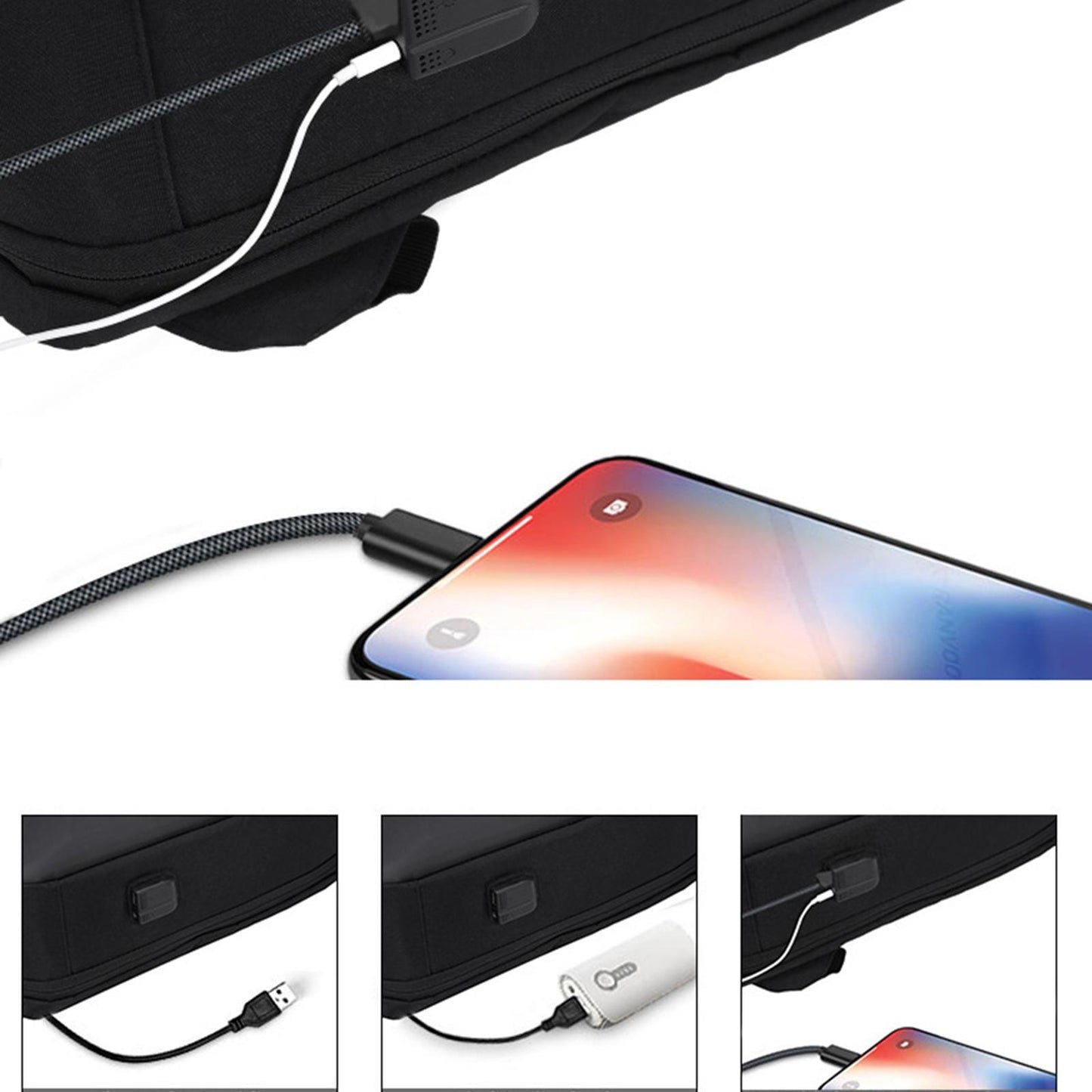 Water Resistant Laptop Backpack with USB Port Clean Design for Boys Girls red with lock