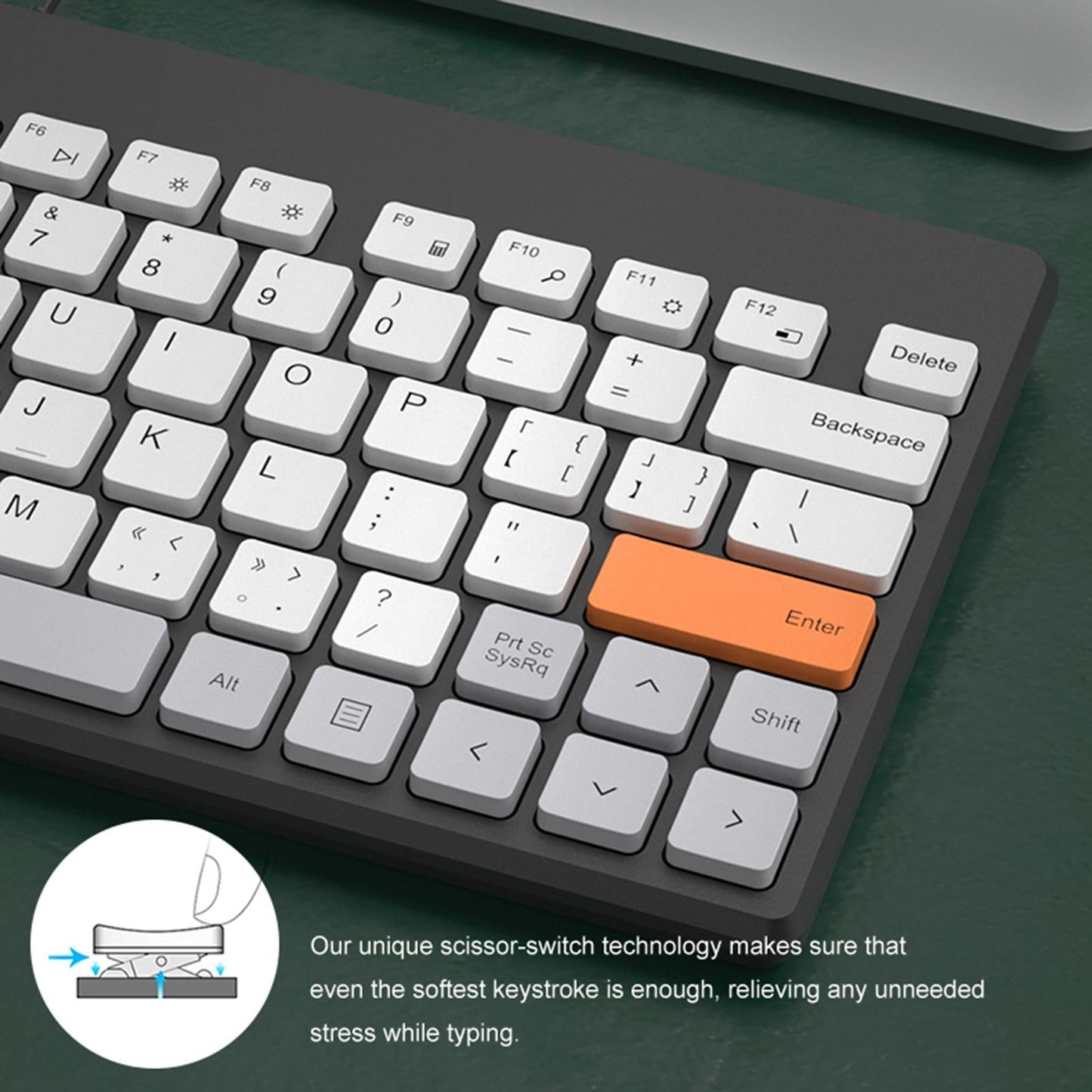 78 Keys Keyboard USB Keyboard Computer Desktop Light Portable Win 8 Green