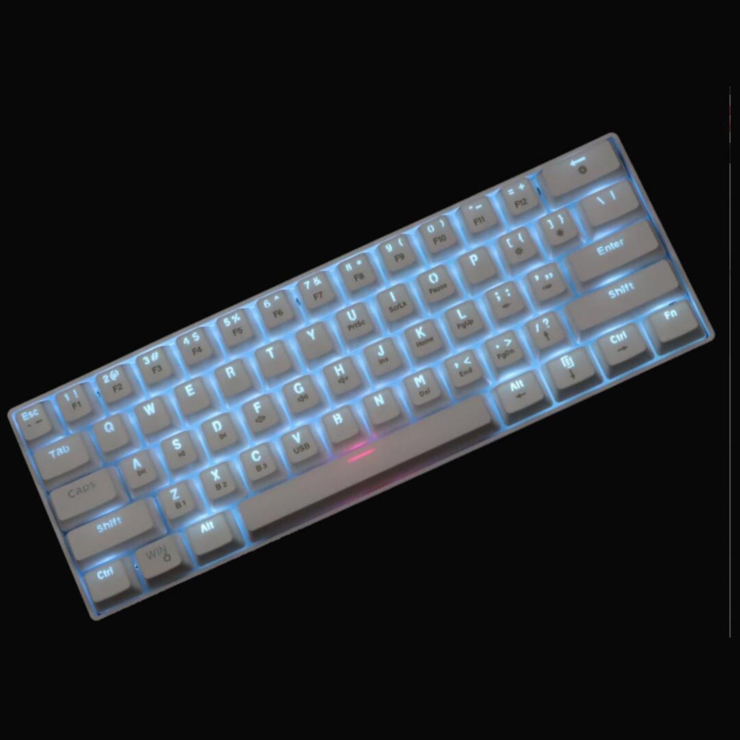 Mechanical Gaming Keyboard Backlit Axis Multi Color RGB for Linux Pink