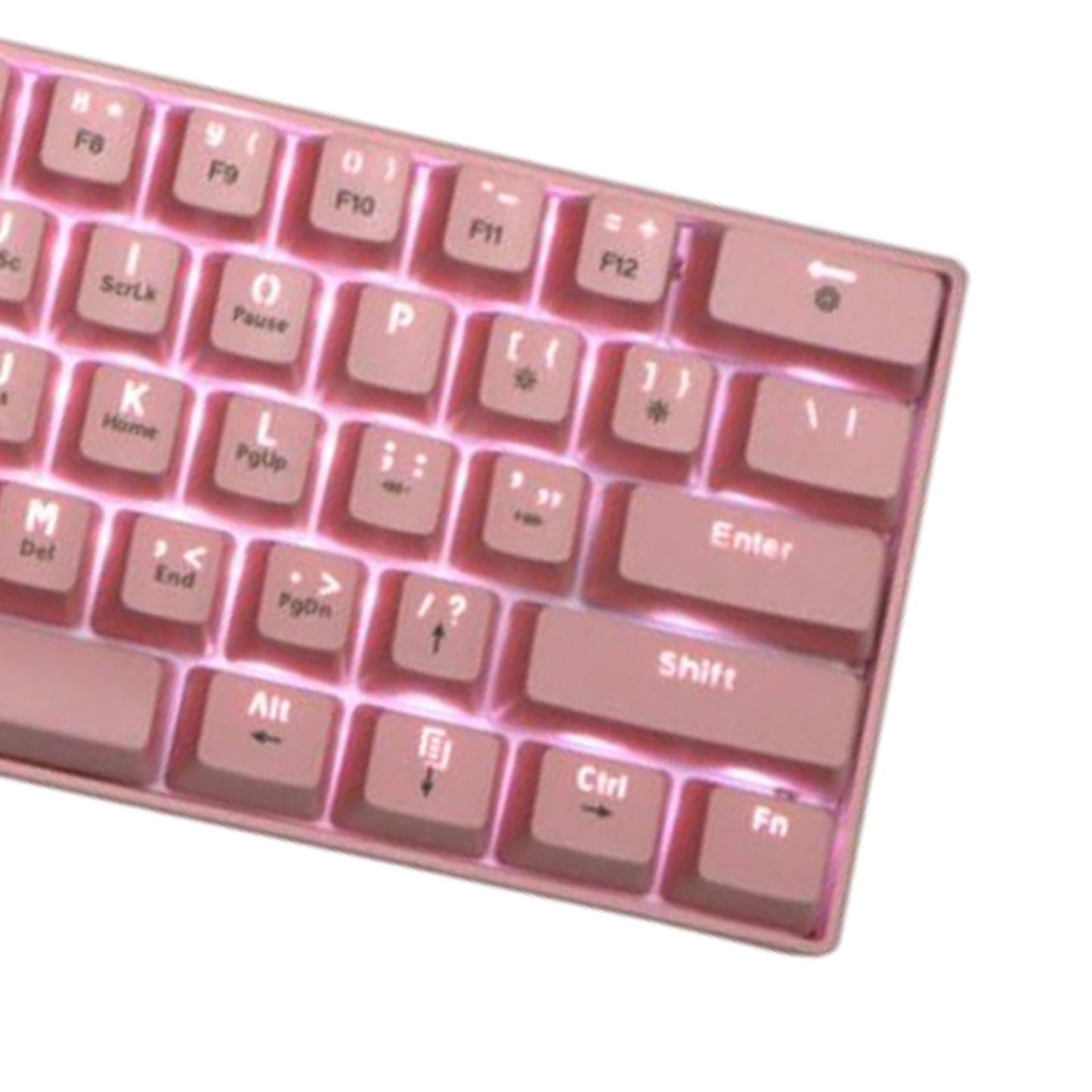 Mechanical Gaming Keyboard Backlit Axis Multi Color RGB for Linux Pink
