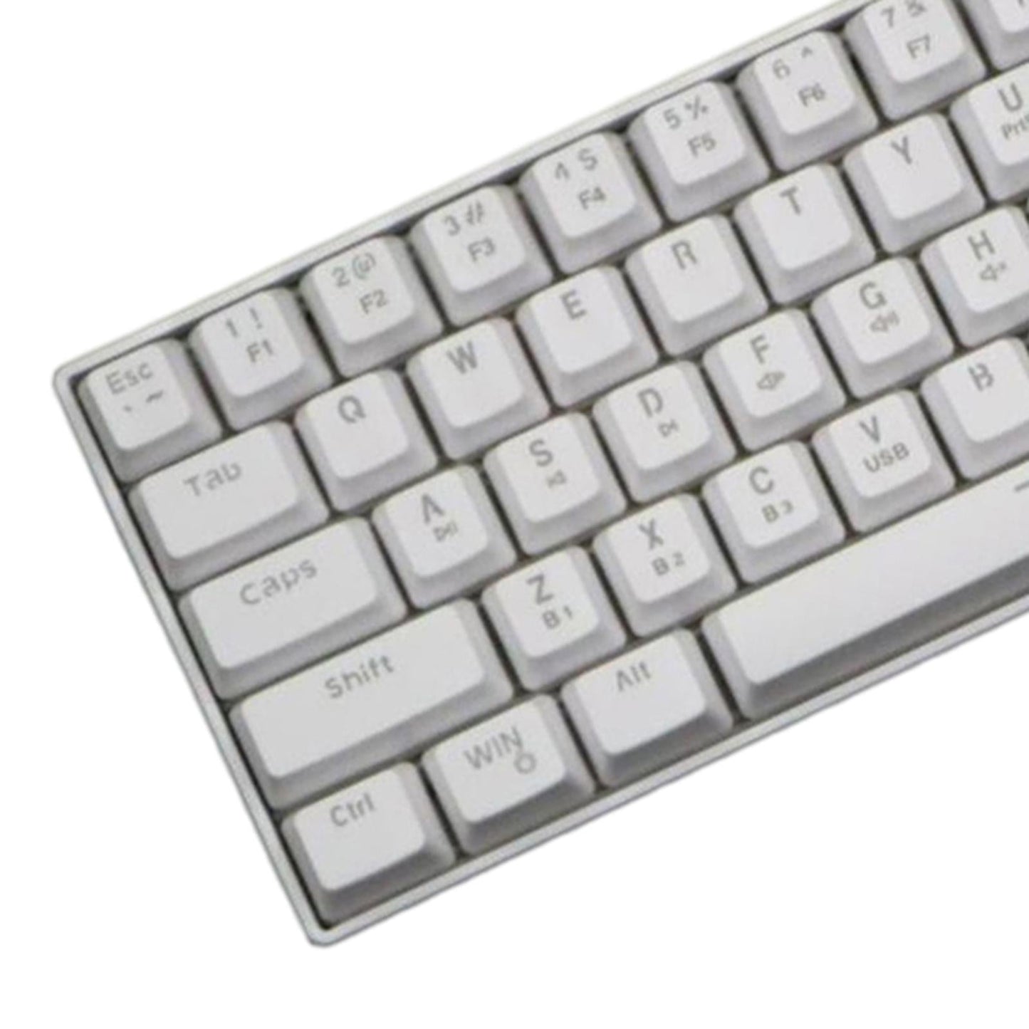 Mechanical Gaming Keyboard Backlit Axis Multi Color RGB for Linux White