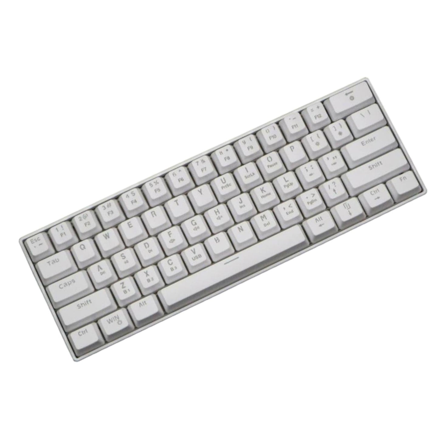 Mechanical Gaming Keyboard Backlit Axis Multi Color RGB for Linux White