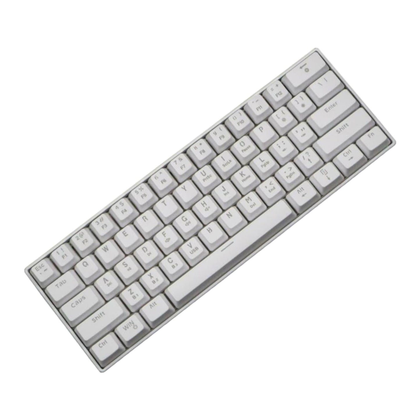 Mechanical Gaming Keyboard Backlit Axis Multi Color RGB for Linux White