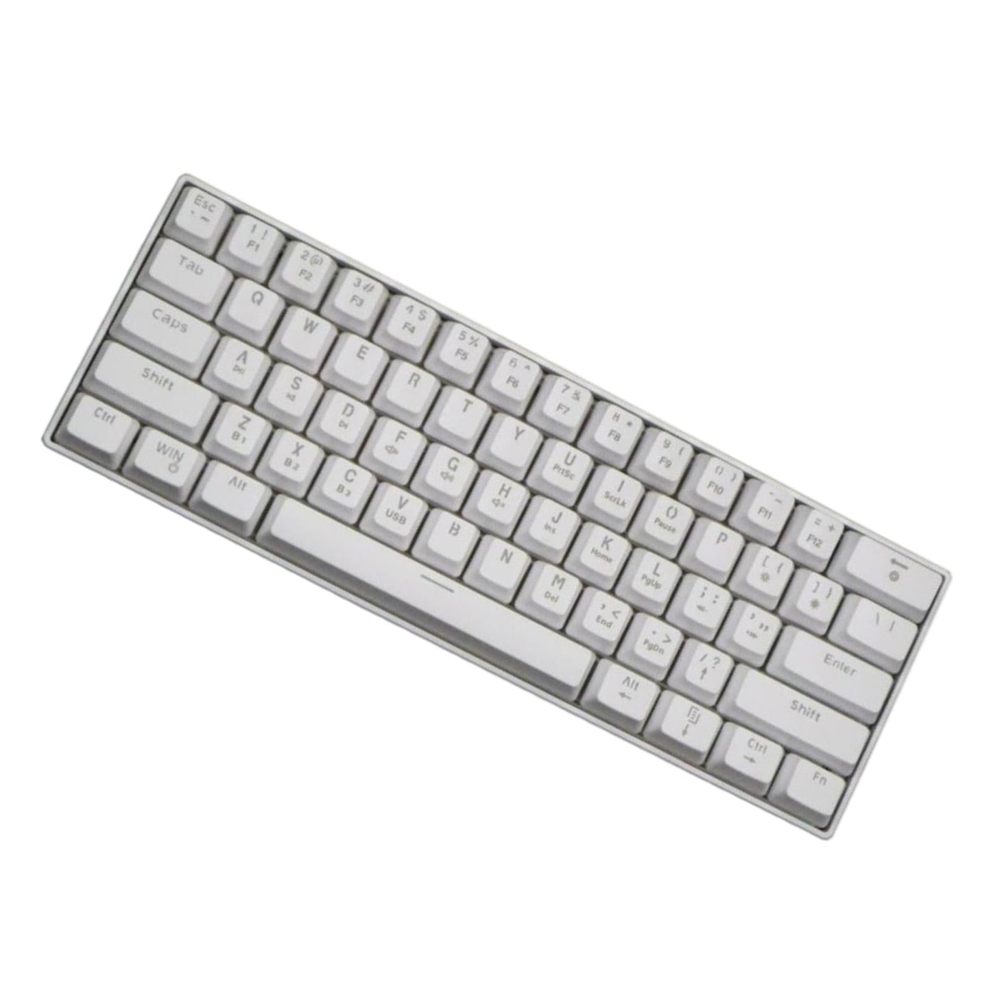 Mechanical Gaming Keyboard Backlit Axis Multi Color RGB for Linux White