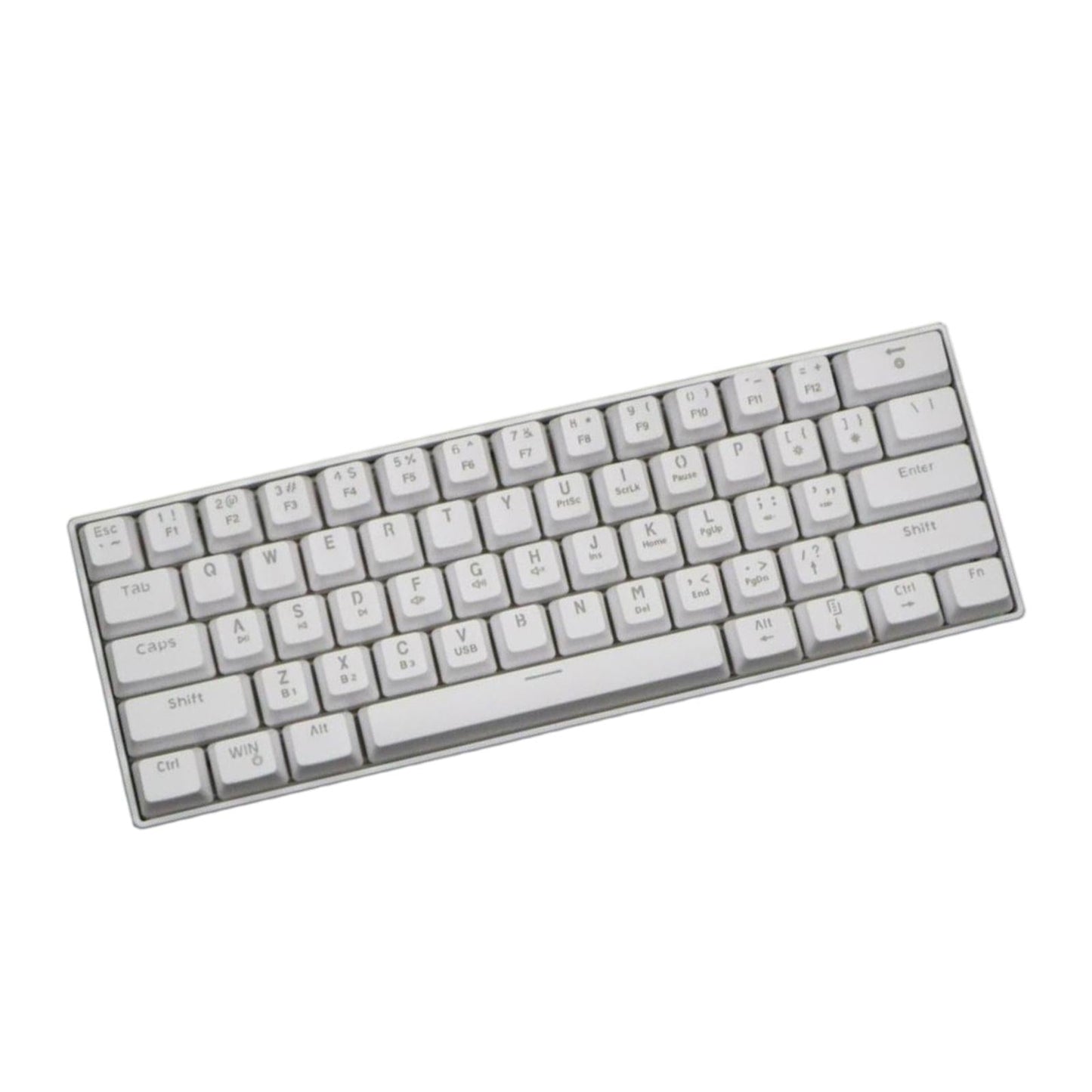 Mechanical Gaming Keyboard Backlit Axis Multi Color RGB for Linux White