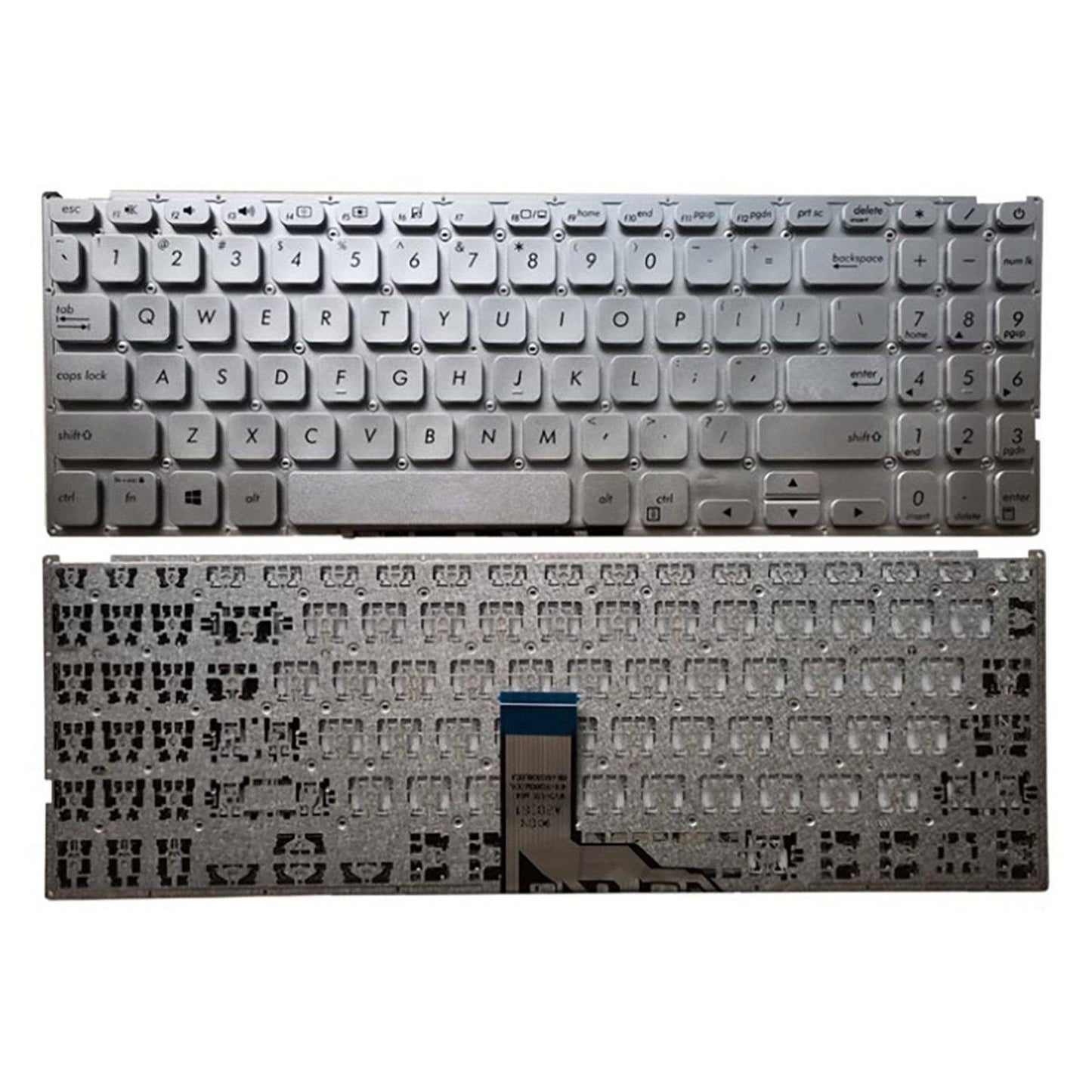 US Layout Laptop Keyboard Silver for Asus Vivobook X512 X512FA Easy Install