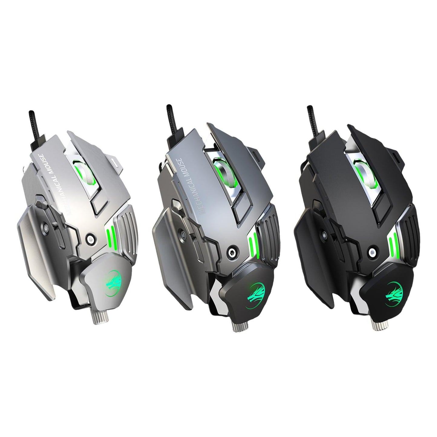 Gaming Mouse 7 Buttons 7200DPI Backlit for Computer Laptop Desktop PC Silver