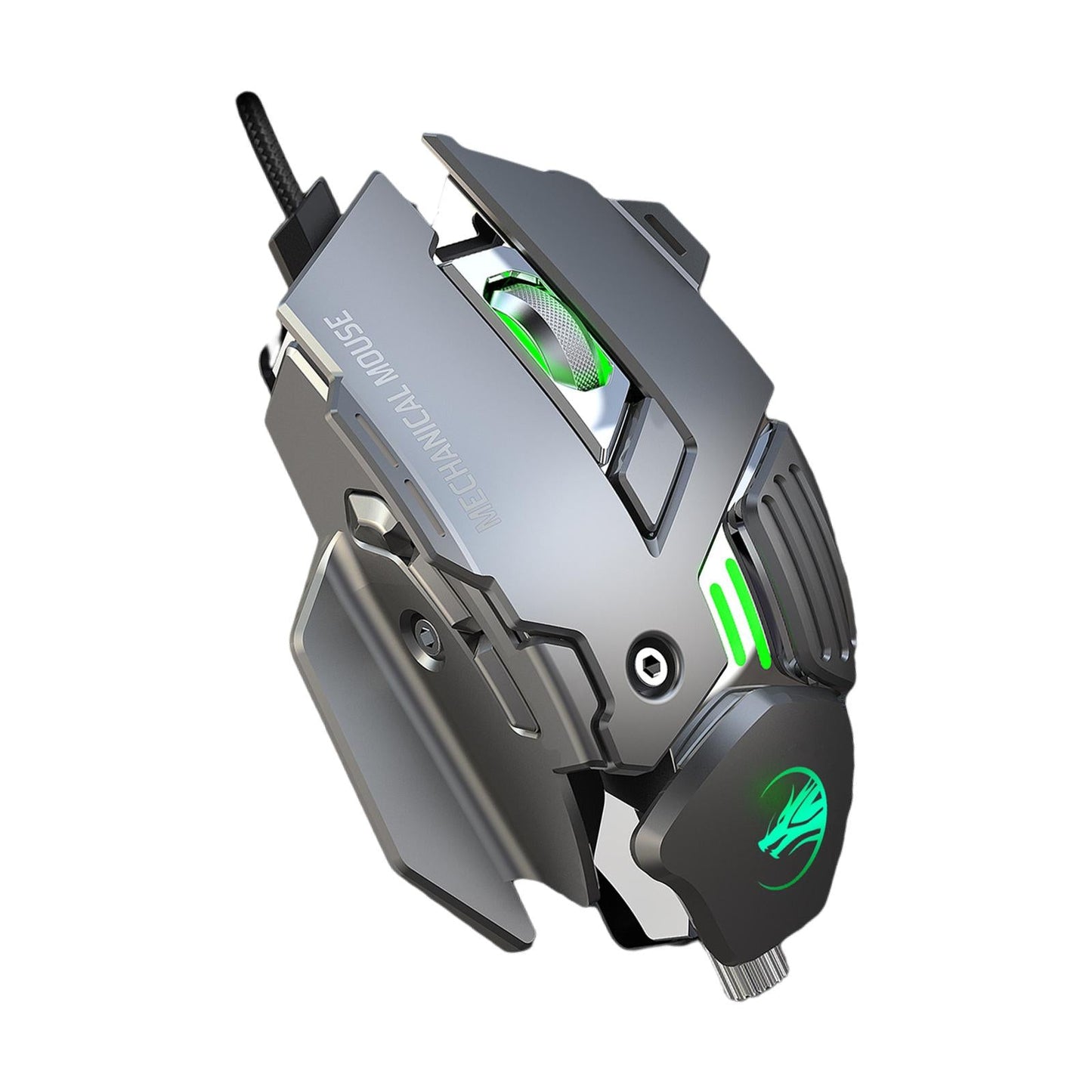 Gaming Mouse 7 Buttons 7200DPI Backlit for Computer Laptop Desktop PC Grey