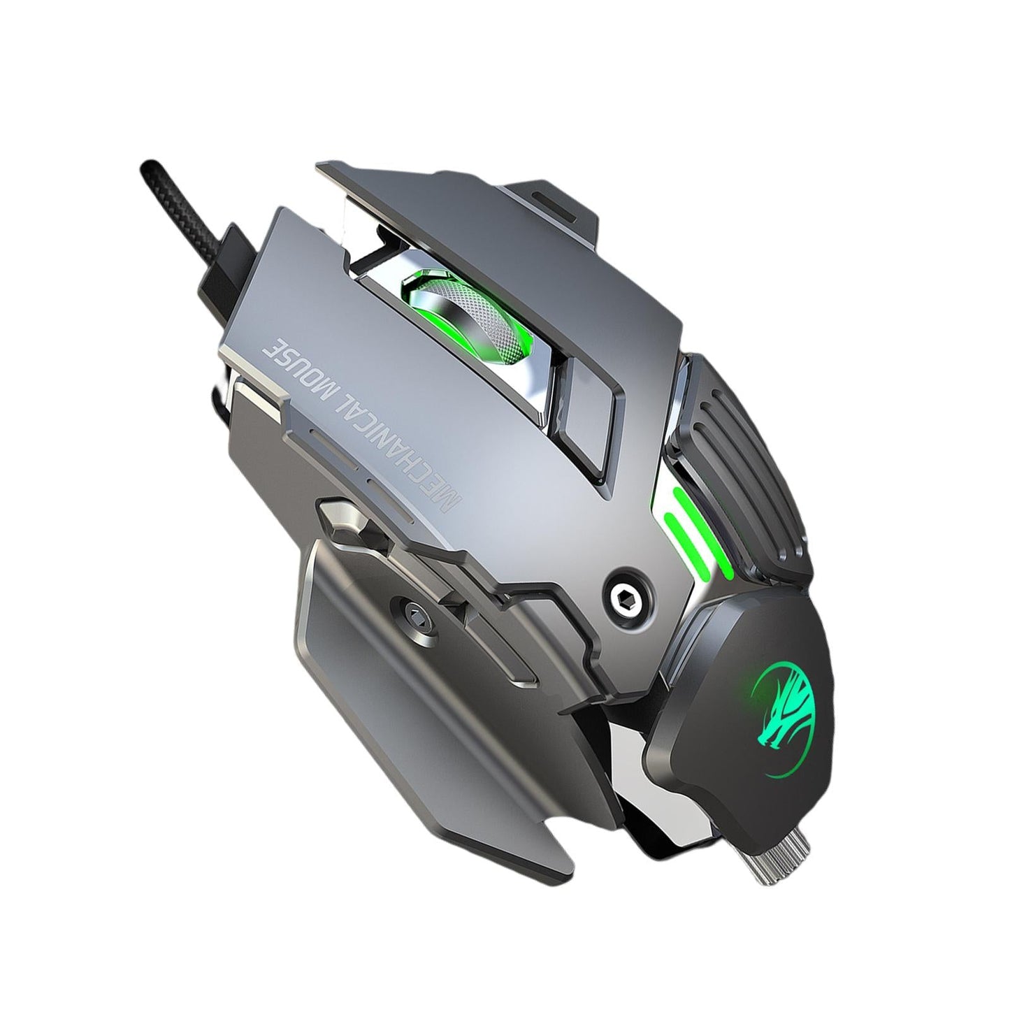 Gaming Mouse 7 Buttons 7200DPI Backlit for Computer Laptop Desktop PC Grey