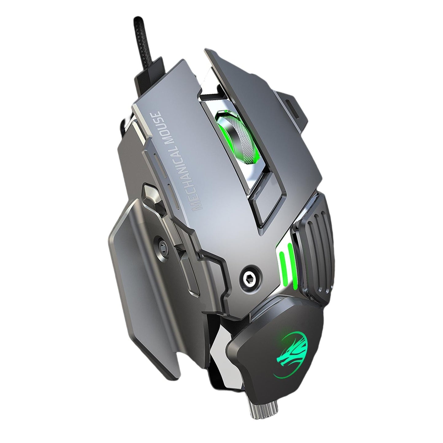 Gaming Mouse 7 Buttons 7200DPI Backlit for Computer Laptop Desktop PC Grey