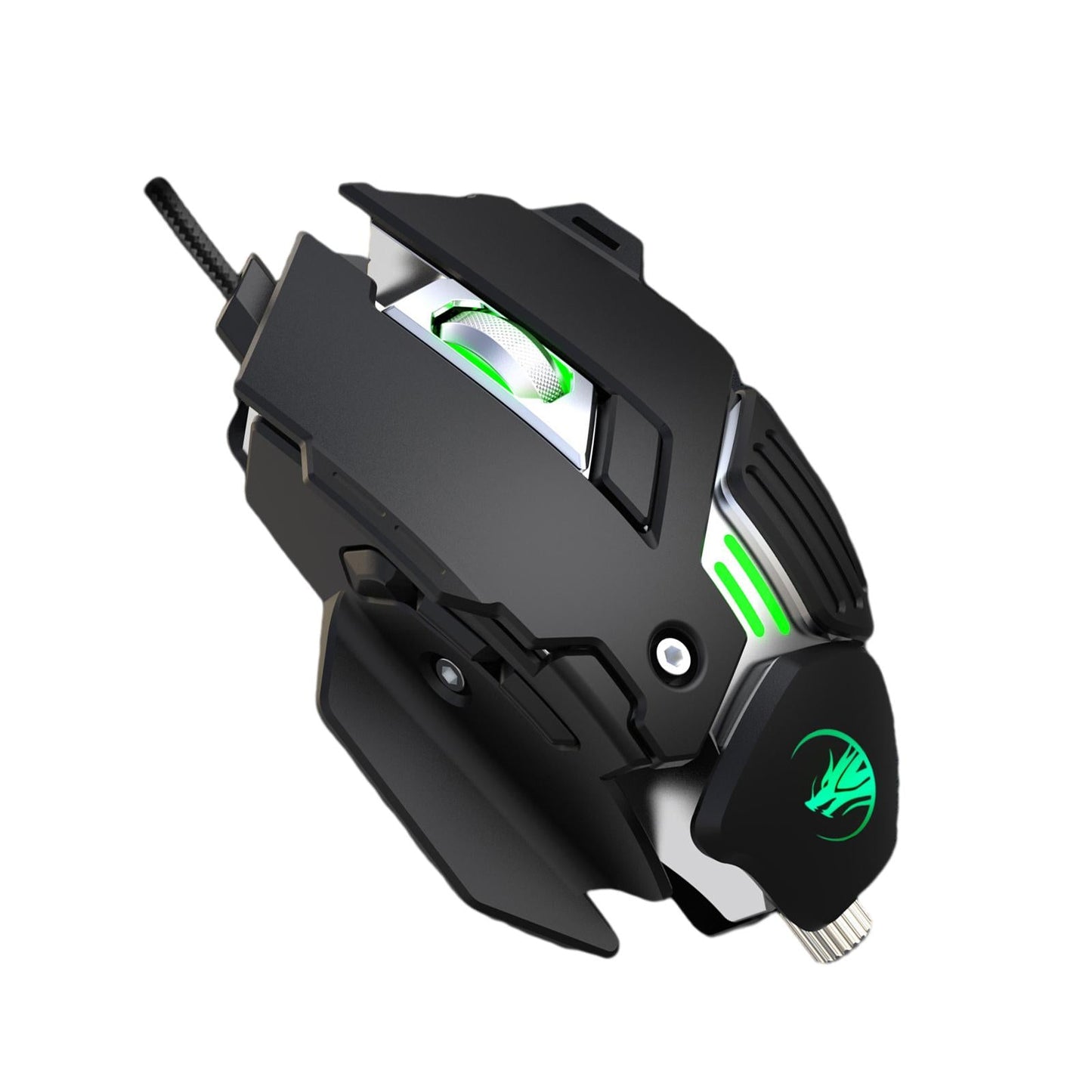 Gaming Mouse 7 Buttons 7200DPI Backlit for Computer Laptop Desktop PC Black