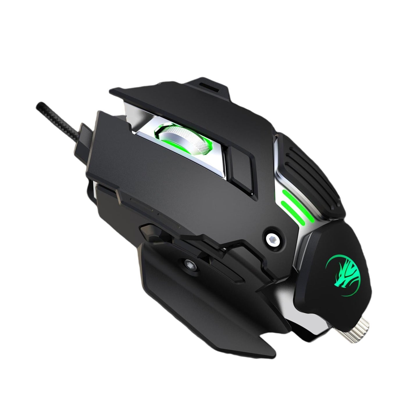 Gaming Mouse 7 Buttons 7200DPI Backlit for Computer Laptop Desktop PC Black