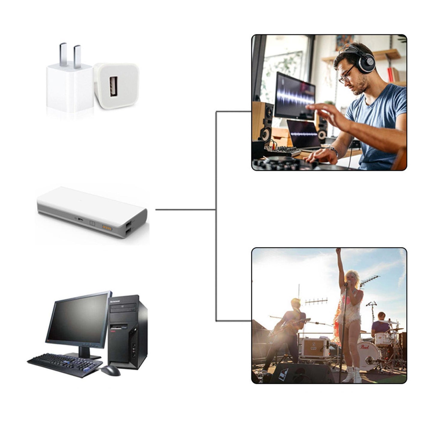 Multifunctional 4CH DC 5V Bluetooth Audio Mixer Mixing Console Mobile Phones