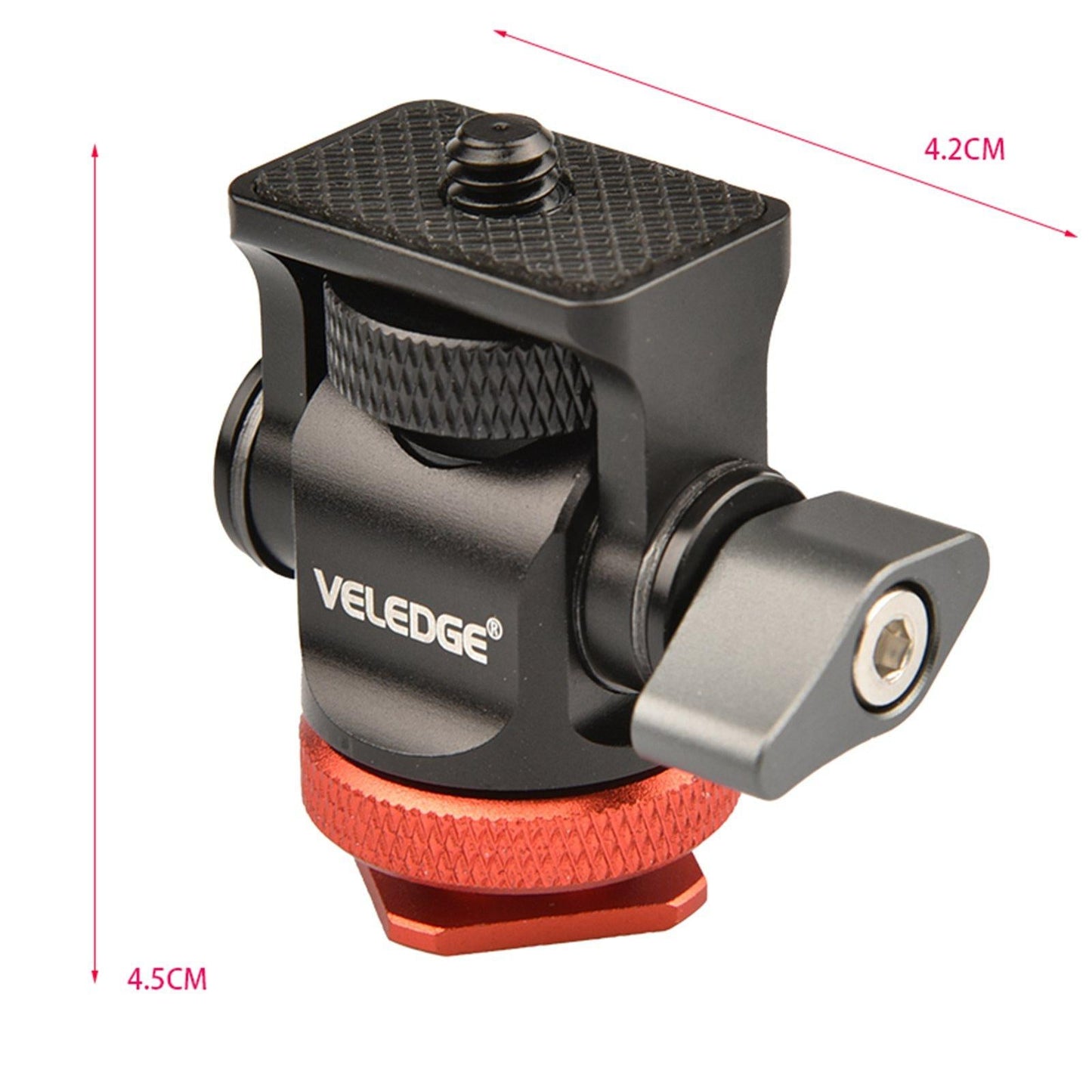 Mini Ball Head 360 Swivel Bracket Adapter for Camera Flash LED Fill Light