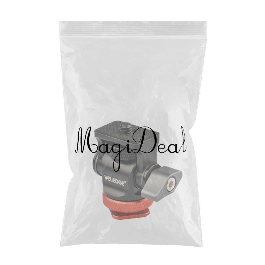 Mini Ball Head 360 Swivel Bracket Adapter for Camera Flash LED Fill Light