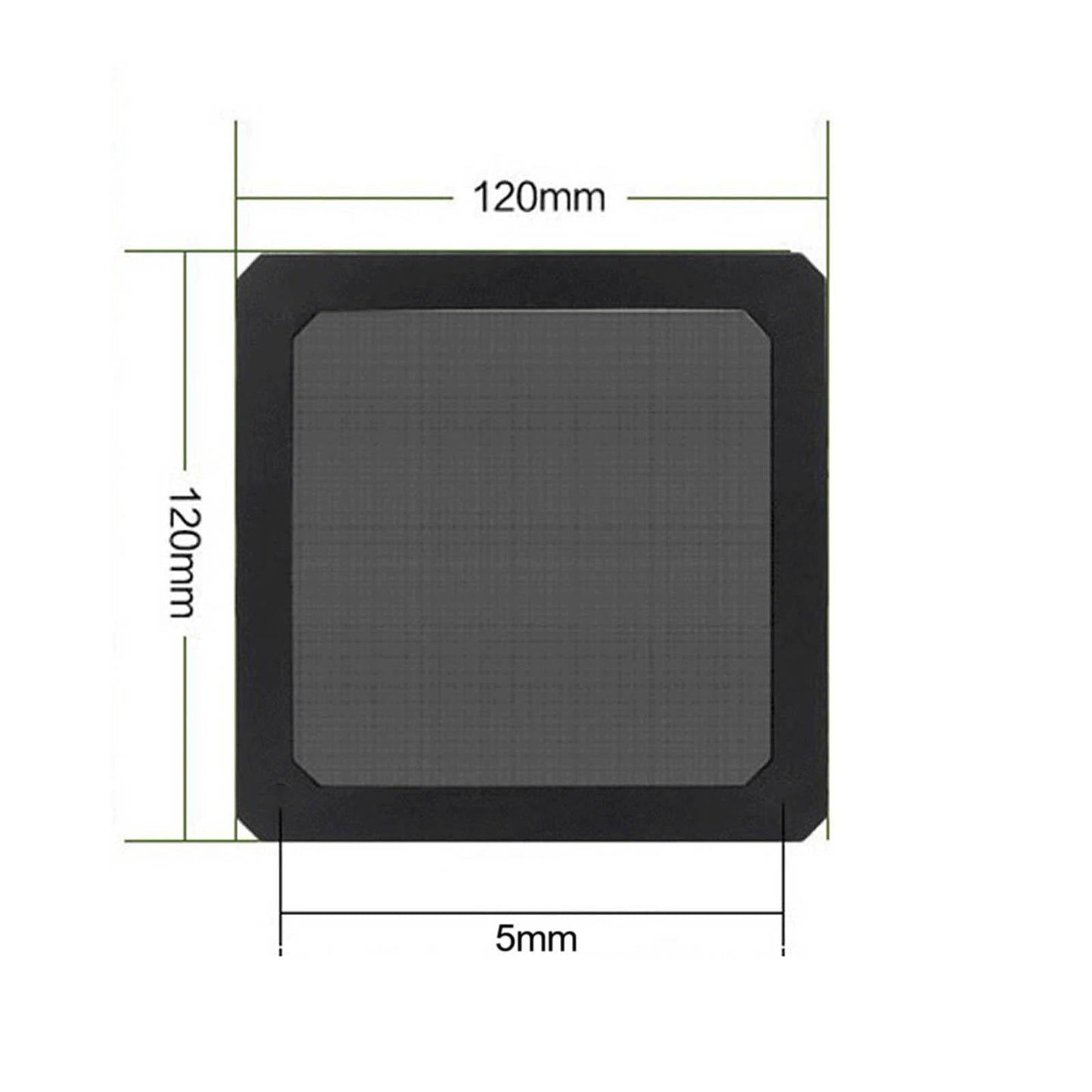 Computer Fan Filter Cooler Case Cover Dust Proof Filter Cover Black PVC 8cm without Hole