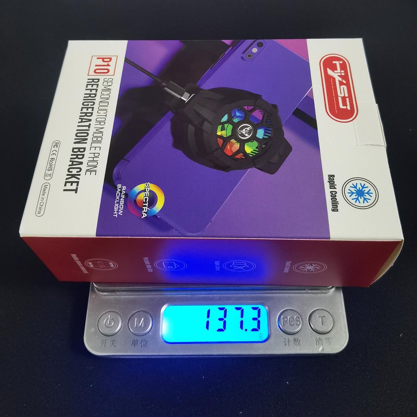 Mobile Phone Radiator Retractable for Live Stream for 4 to 6.5 Phones Black"