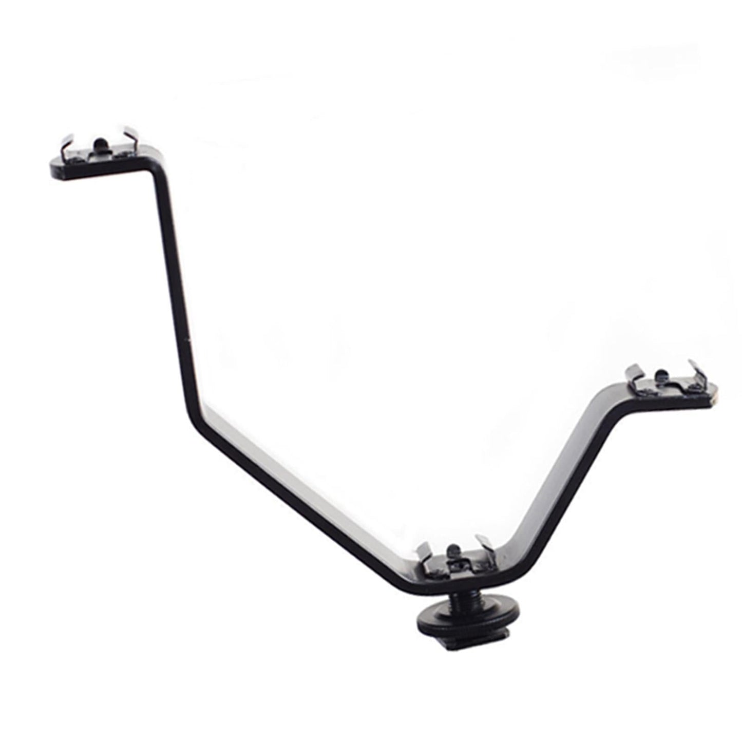 V-Shape Triple 3 Cold Shoe Mount Bracket Triple Shoe Bracket for DSLR Camera