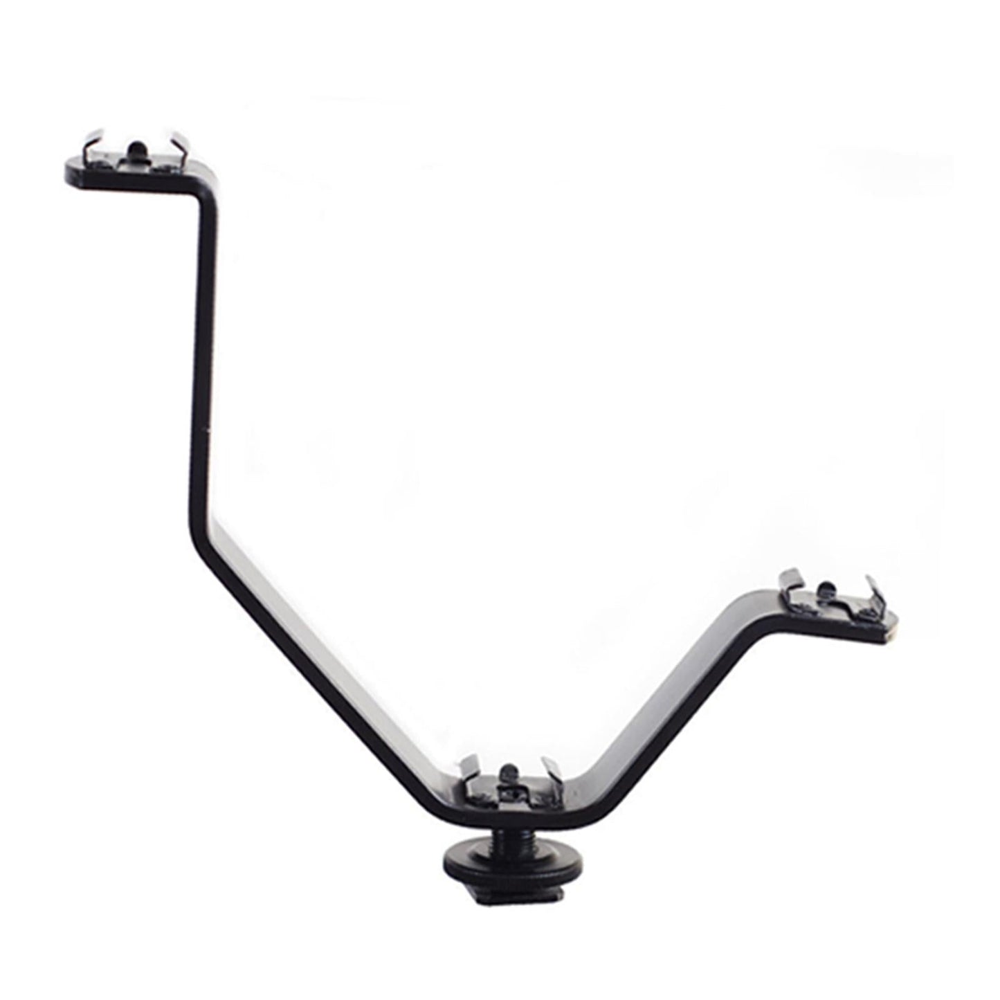 V-Shape Triple 3 Cold Shoe Mount Bracket Triple Shoe Bracket for DSLR Camera