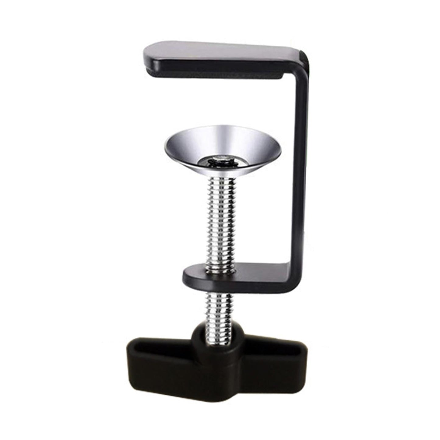 C Shape Table Mount Fixed Clip Wide Application for Desktop Desk black knob