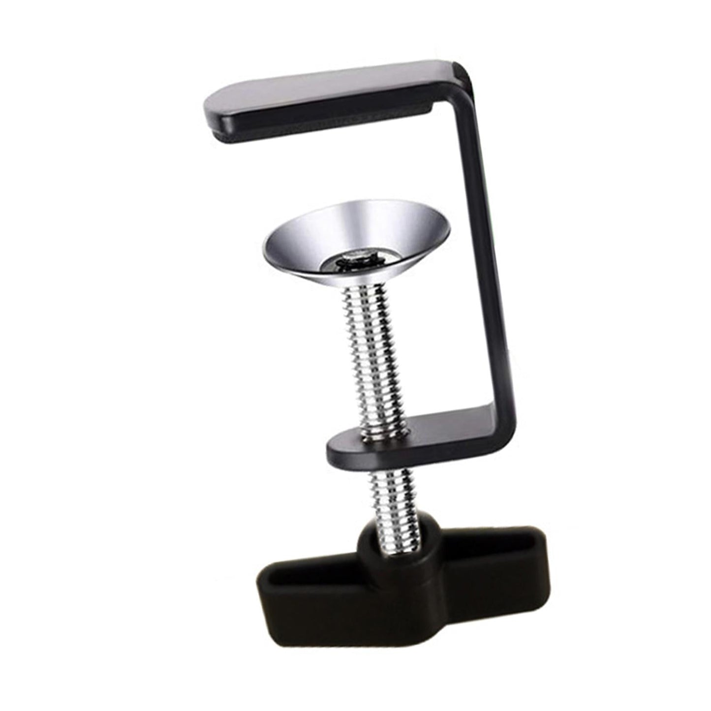 C Shape Table Mount Fixed Clip Wide Application for Desktop Desk black knob