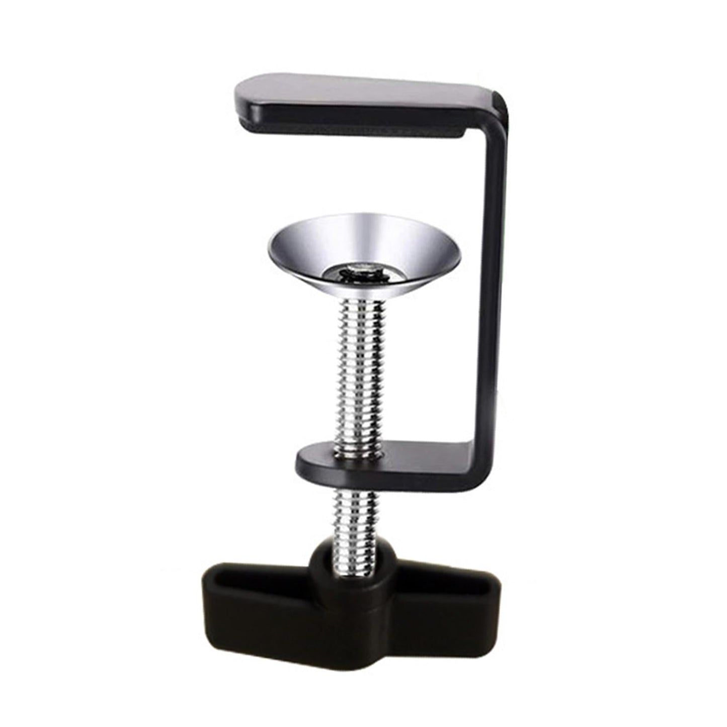 C Shape Table Mount Fixed Clip Wide Application for Desktop Desk black knob