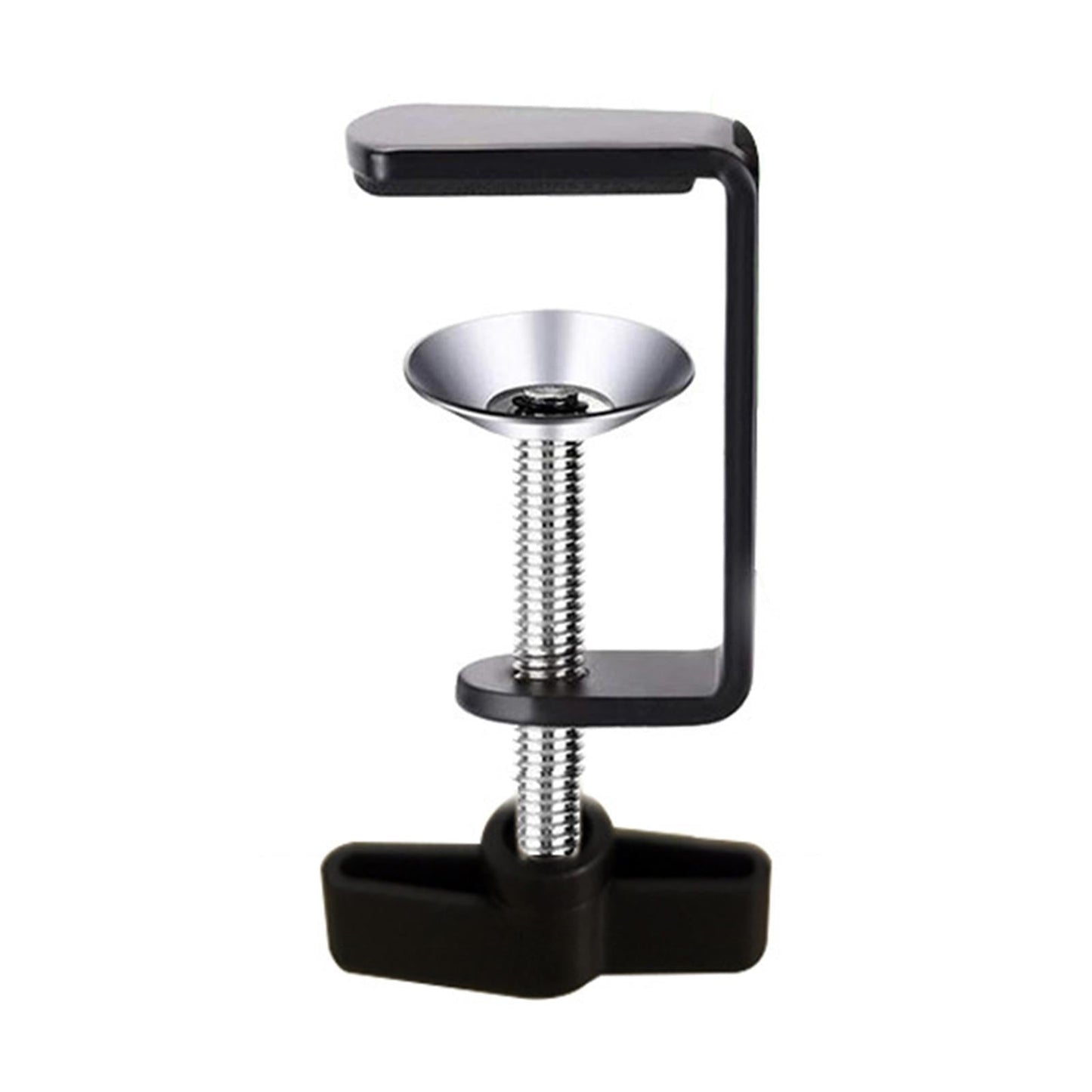 C Shape Table Mount Fixed Clip Wide Application for Desktop Desk black knob