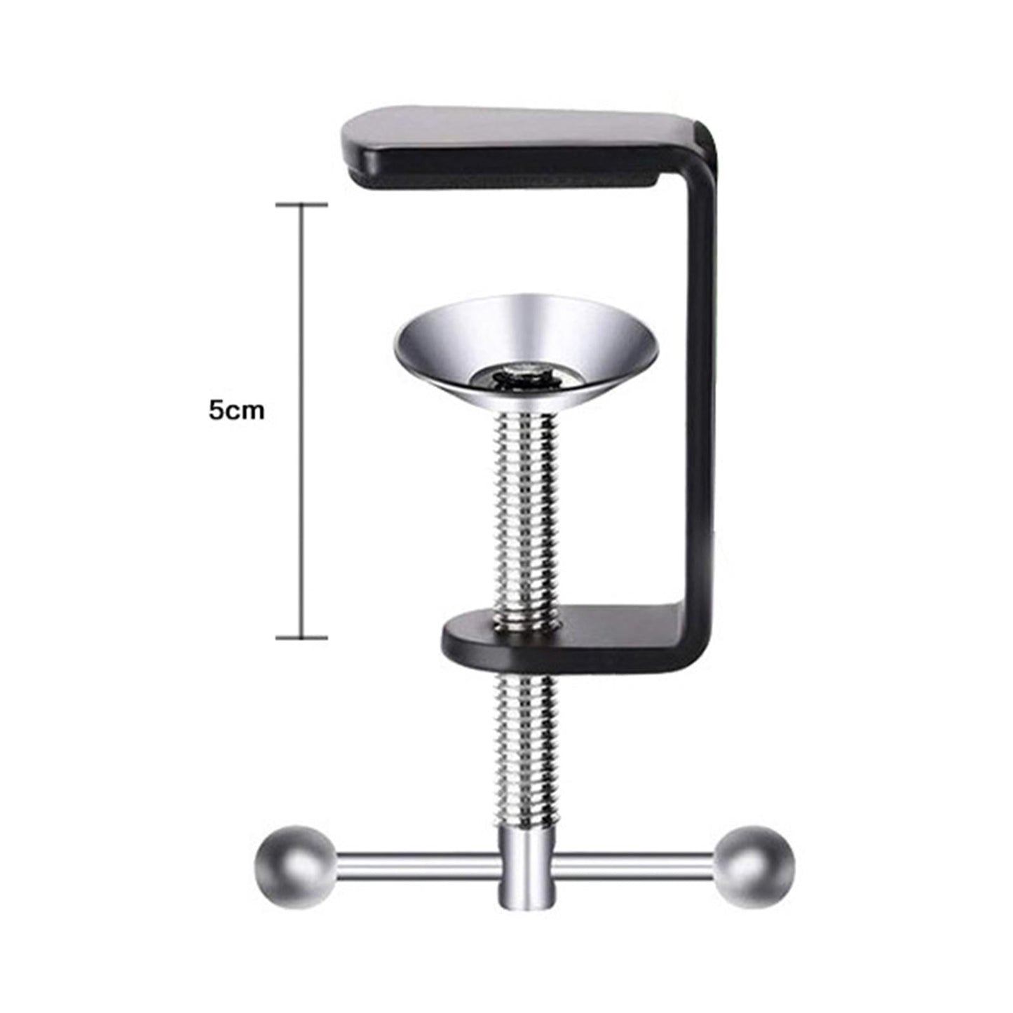 C Shape Table Mount Fixed Clip Wide Application for Desktop Desk black knob