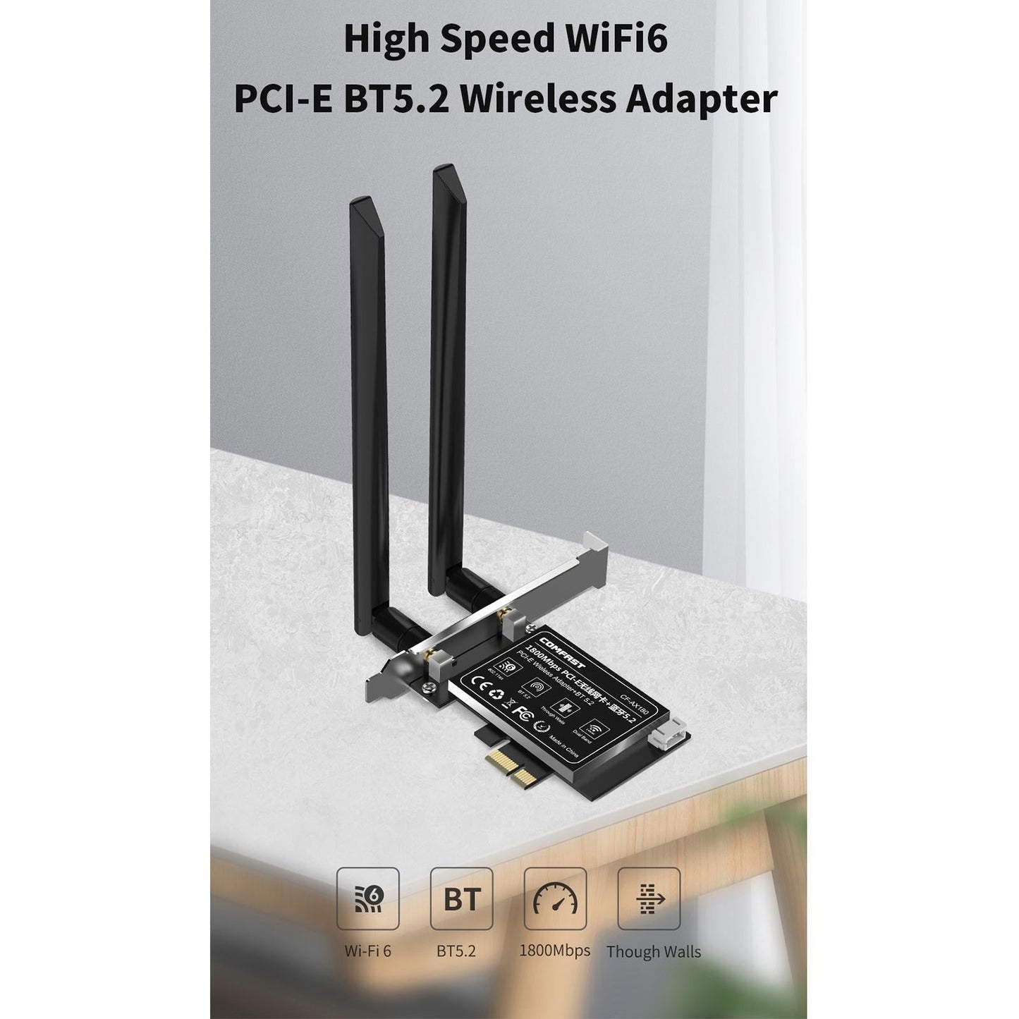 Gigabit Ethernet PCI-E CF-AX180 for Windows 10 Desktop PC Keyboard