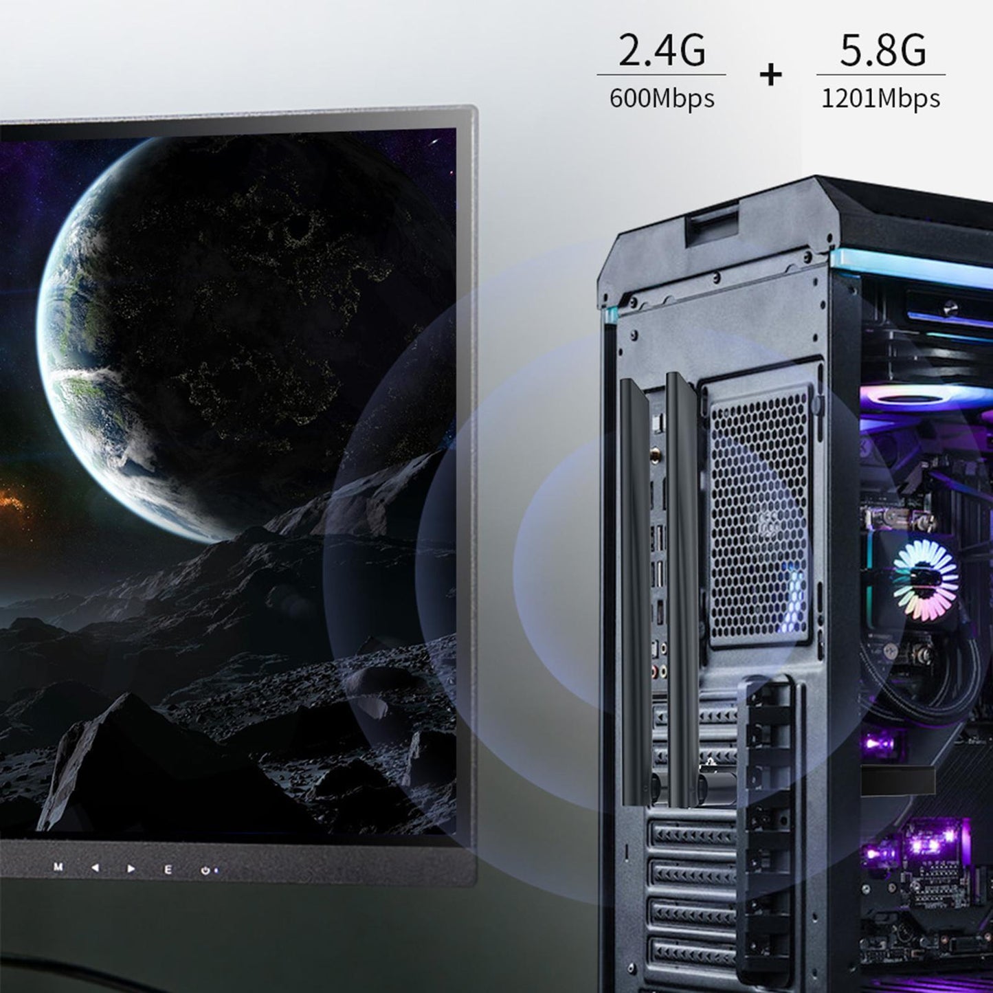 Gigabit Ethernet PCI-E CF-AX180 for Windows 10 Desktop PC Keyboard