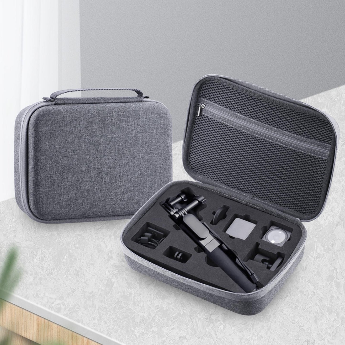 Travel Bag Protective Waterproof for DJI Action 2 Dual-Screen Combo Gray