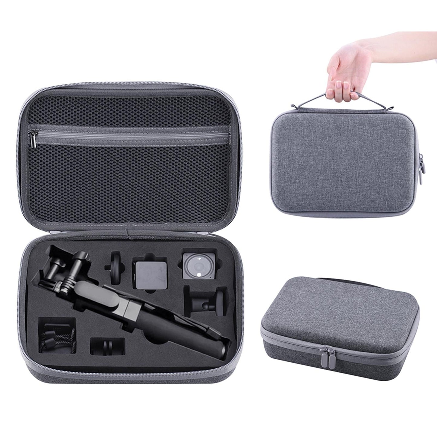 Travel Bag Protective Waterproof for DJI Action 2 Dual-Screen Combo Gray