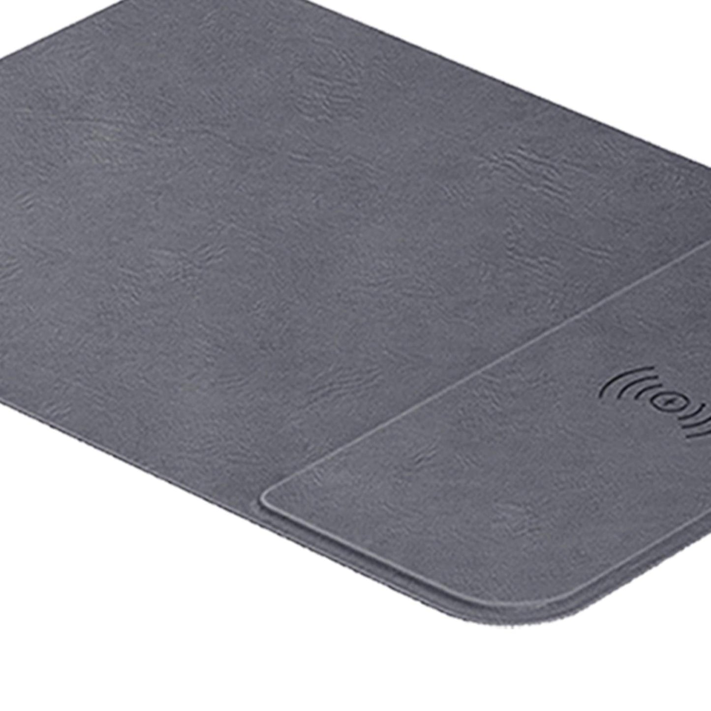 Foldable 15W Wireless Charging Mouse Pad Non-Slip for Gaming Phones Office Grey