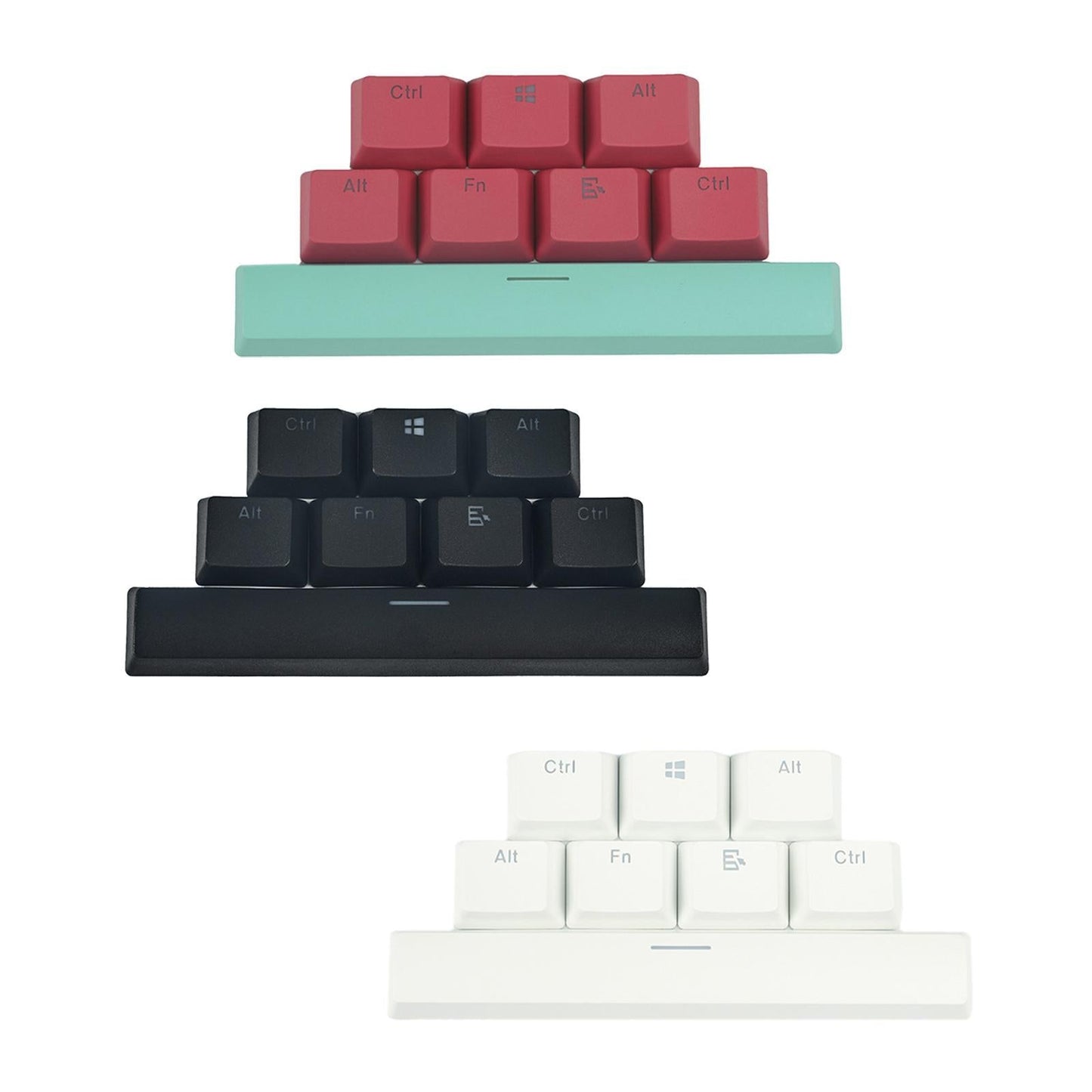 8 Pieces PBT Two-Color Translucent Keycaps for Mechanical Keyboard Colourful