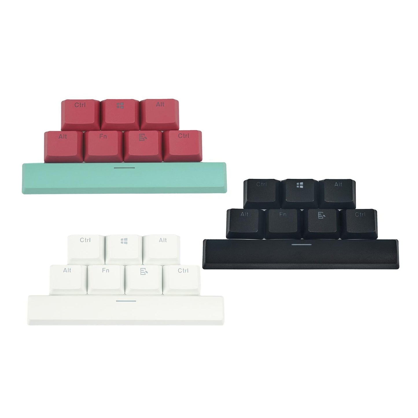 8 Pieces PBT Two-Color Translucent Keycaps for Mechanical Keyboard Colourful