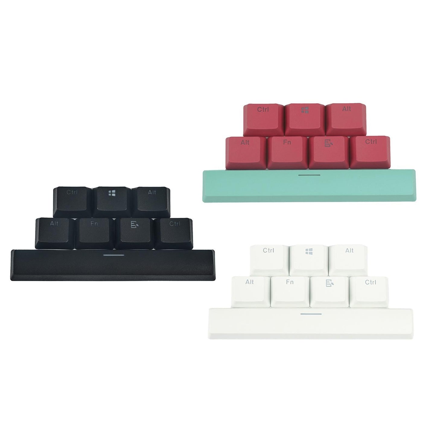 8 Pieces PBT Two-Color Translucent Keycaps for Mechanical Keyboard Colourful